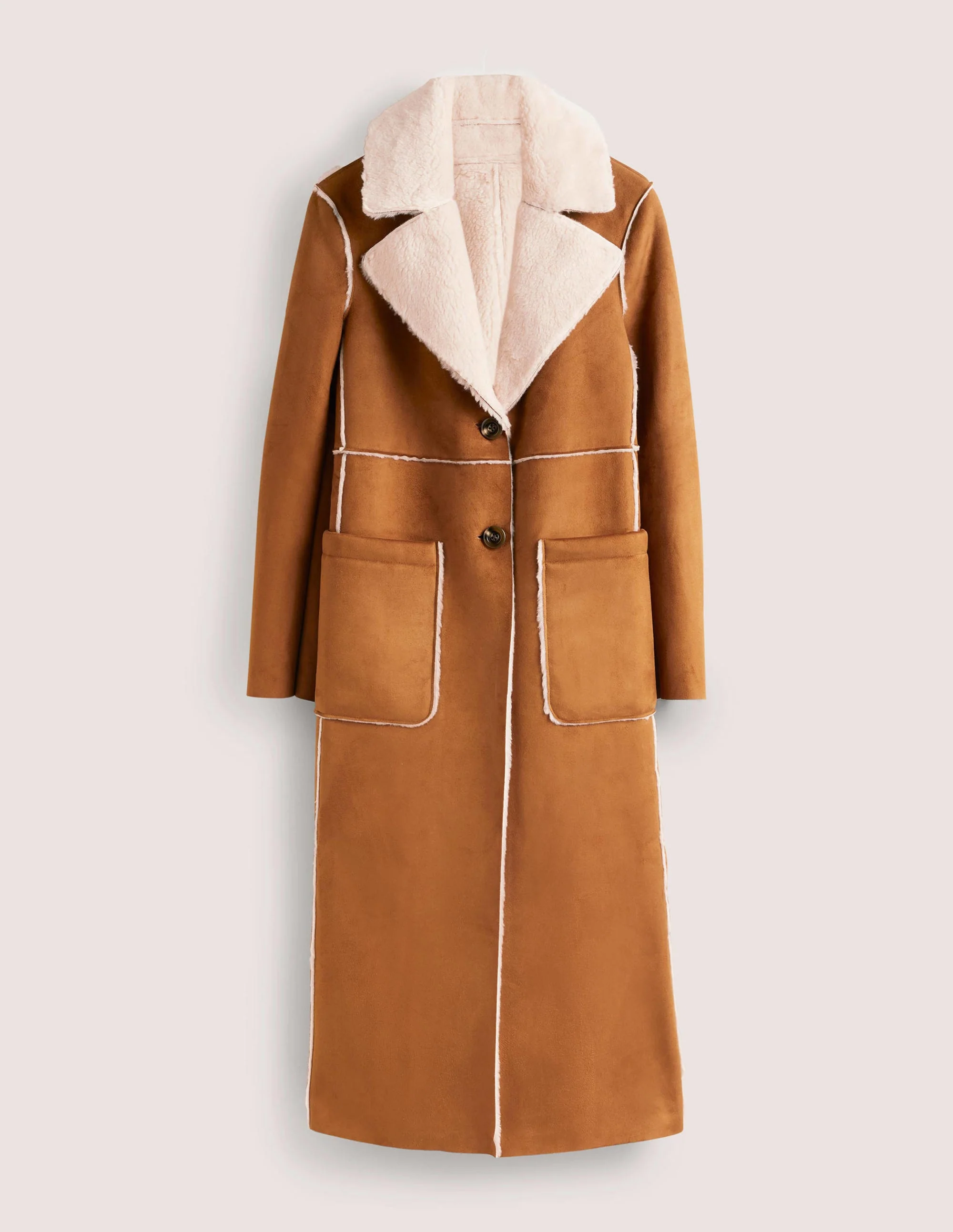 Reversible Faux-Shearling Coat-Hazel - Image 5