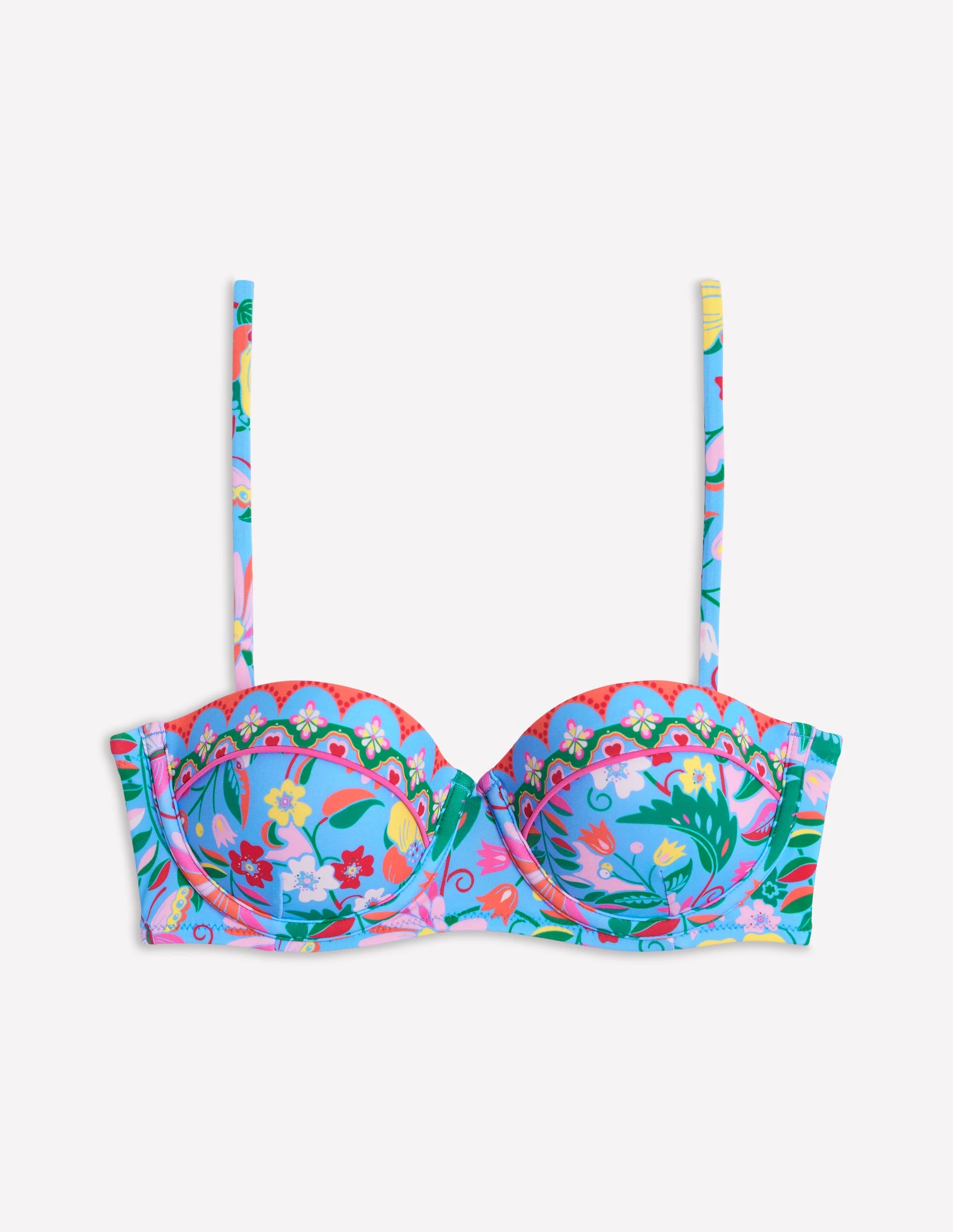 Rhodes Cup Sized Bikini Top-Dawn Blue, Wildflower Trail - Image 5