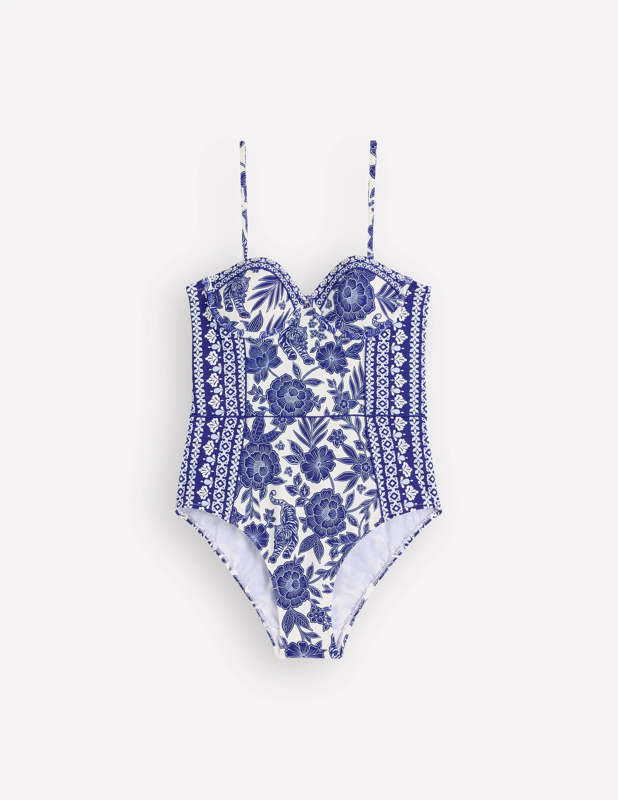 Rhodes Cup Sized Swimsuit-Mazarine Blue, Paradise - Image 6