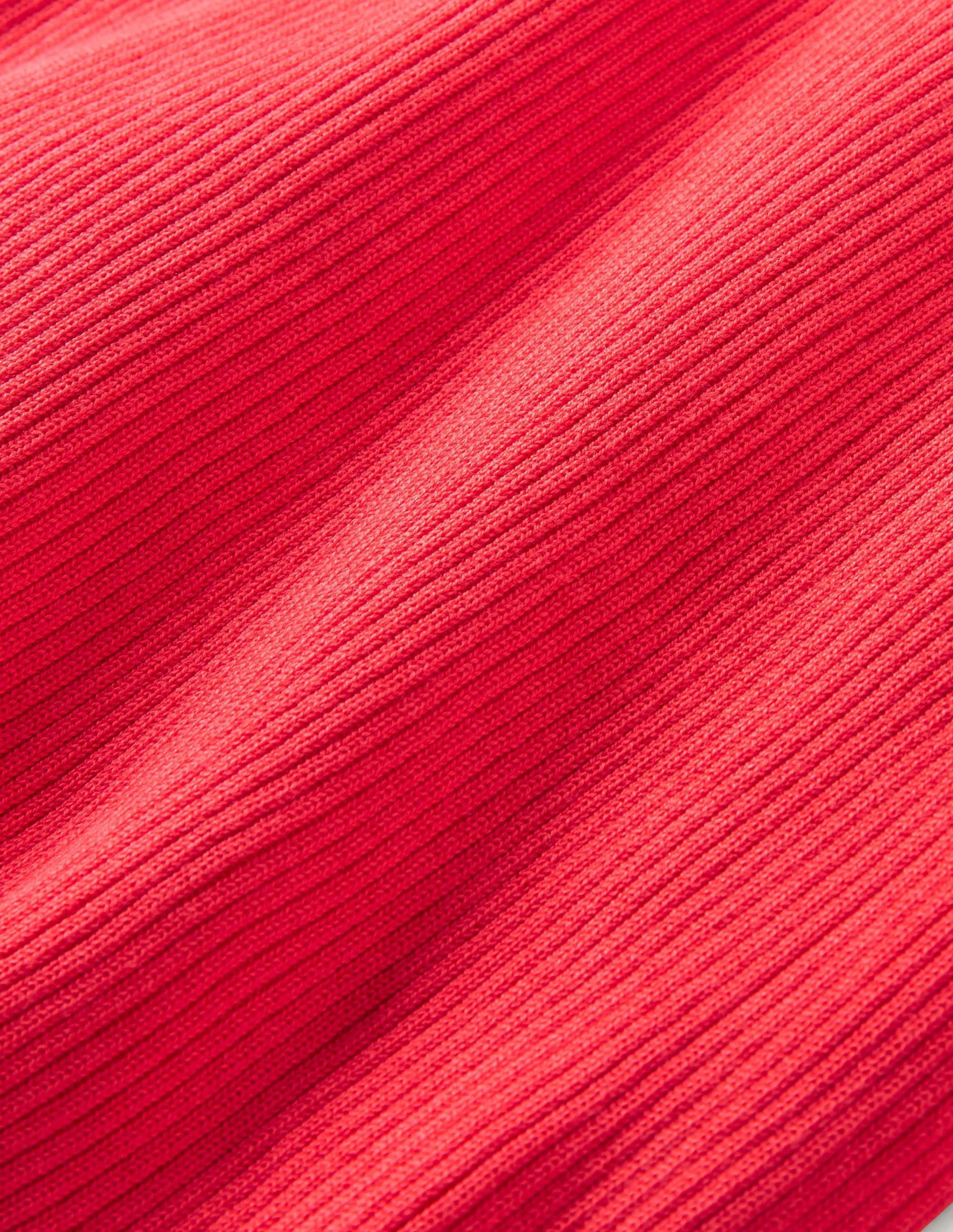 Ribbed High Neck Sweater-Strawberry Tart Red - Image 5