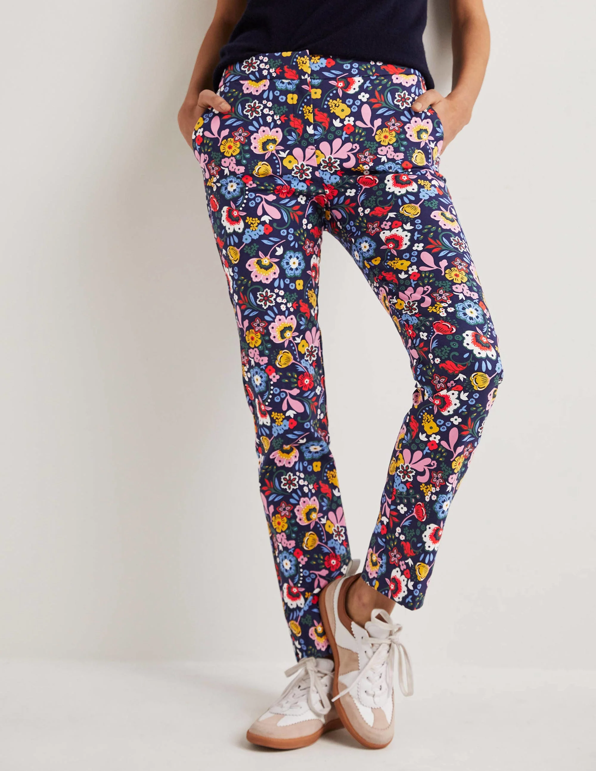 Richmond 7/8 Pants-Navy, Pretty Paradise - Image 5