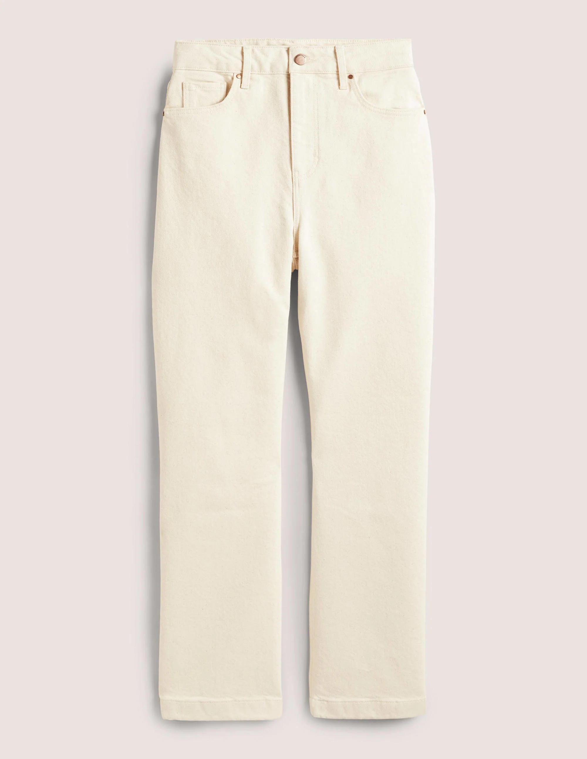 Rigid Cropped Flare Jeans-Ecru - Image 6