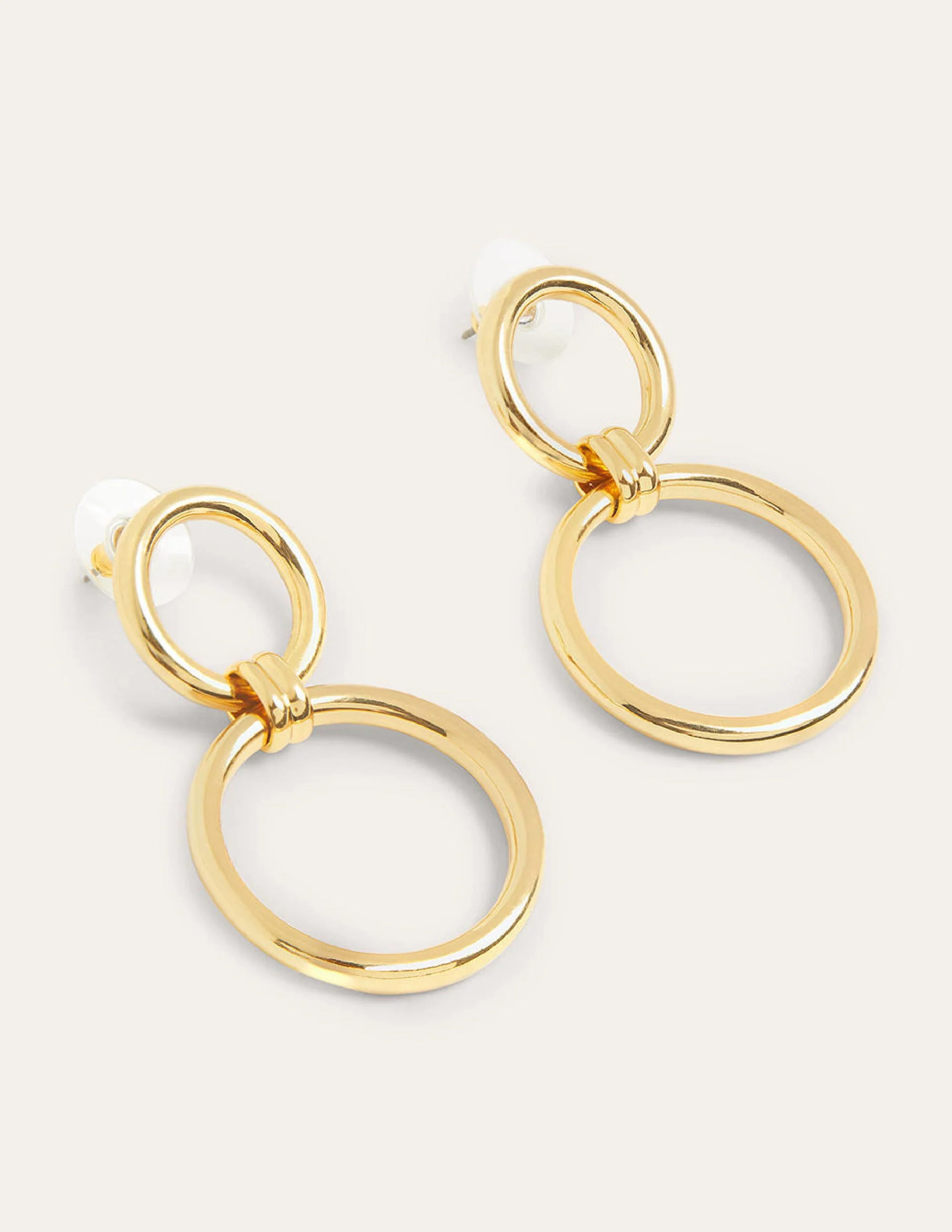 Ring Link Earrings-Gold - Image 5