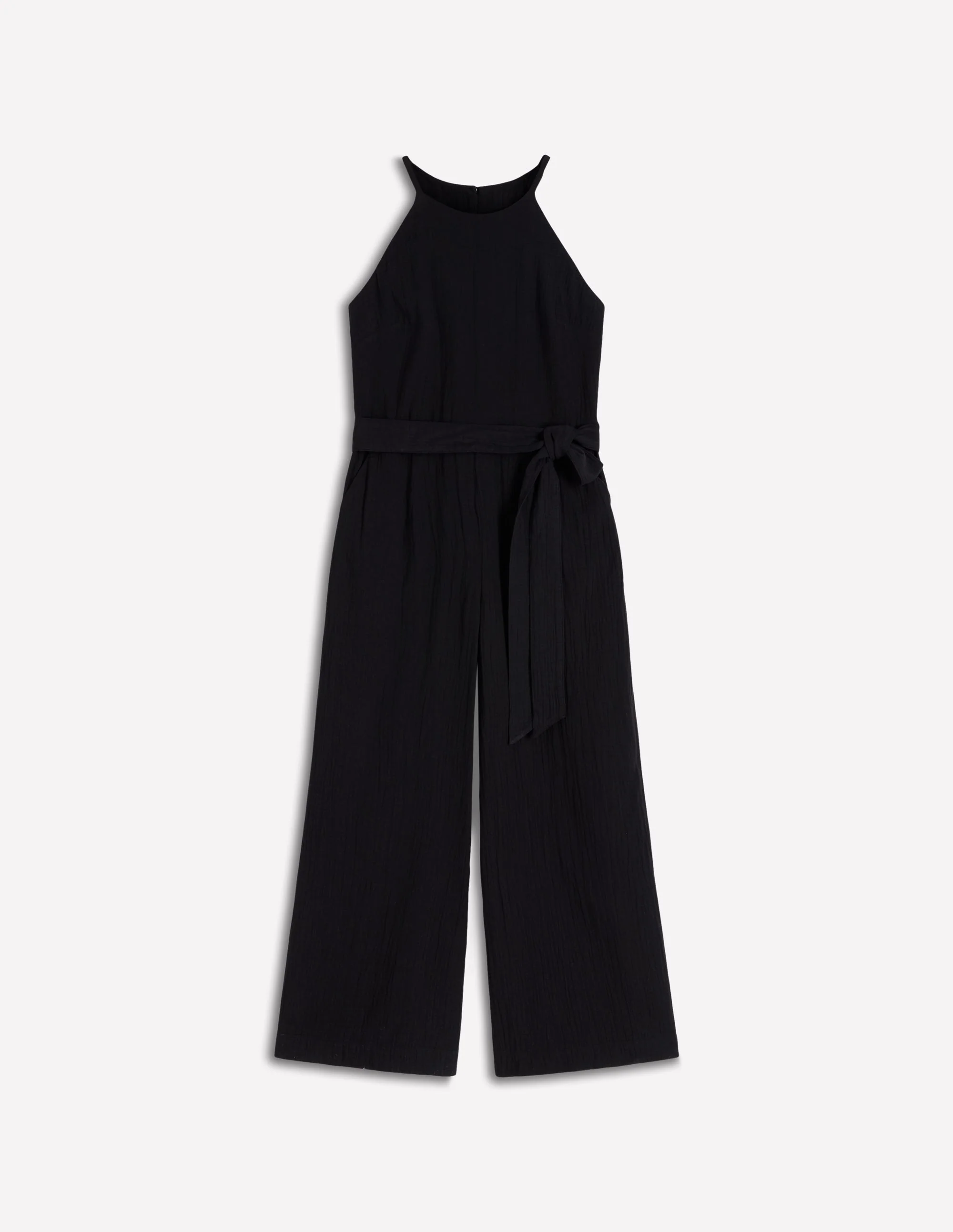 Rosa Double Cloth Jumpsuit-Black - Image 5