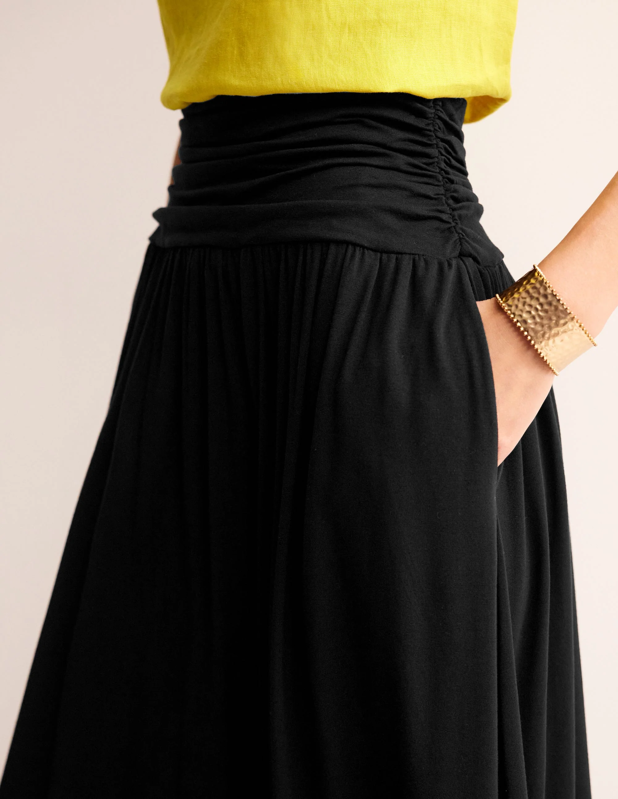 Rosaline Jersey Skirt-Black - Image 2