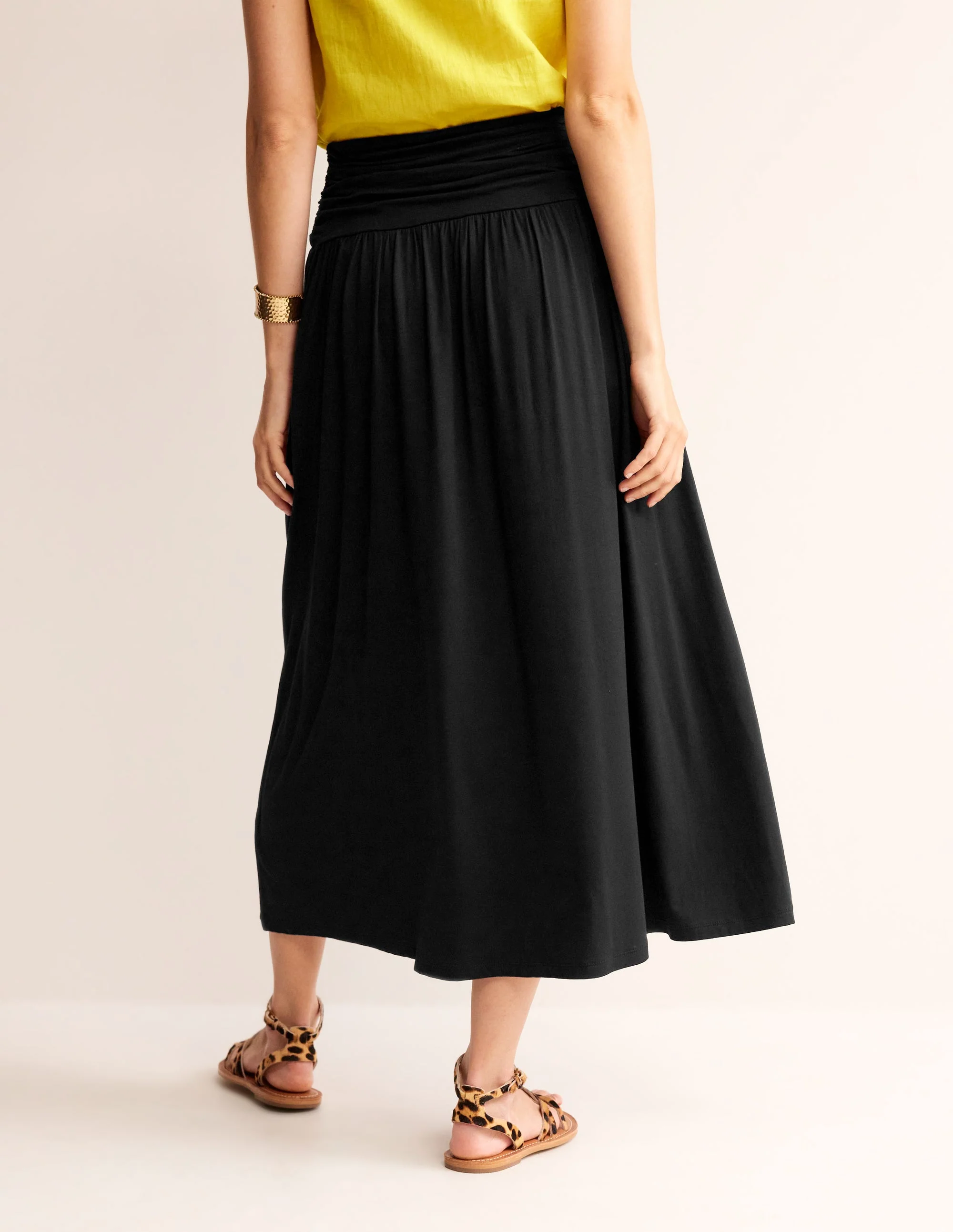 Rosaline Jersey Skirt-Black - Image 3
