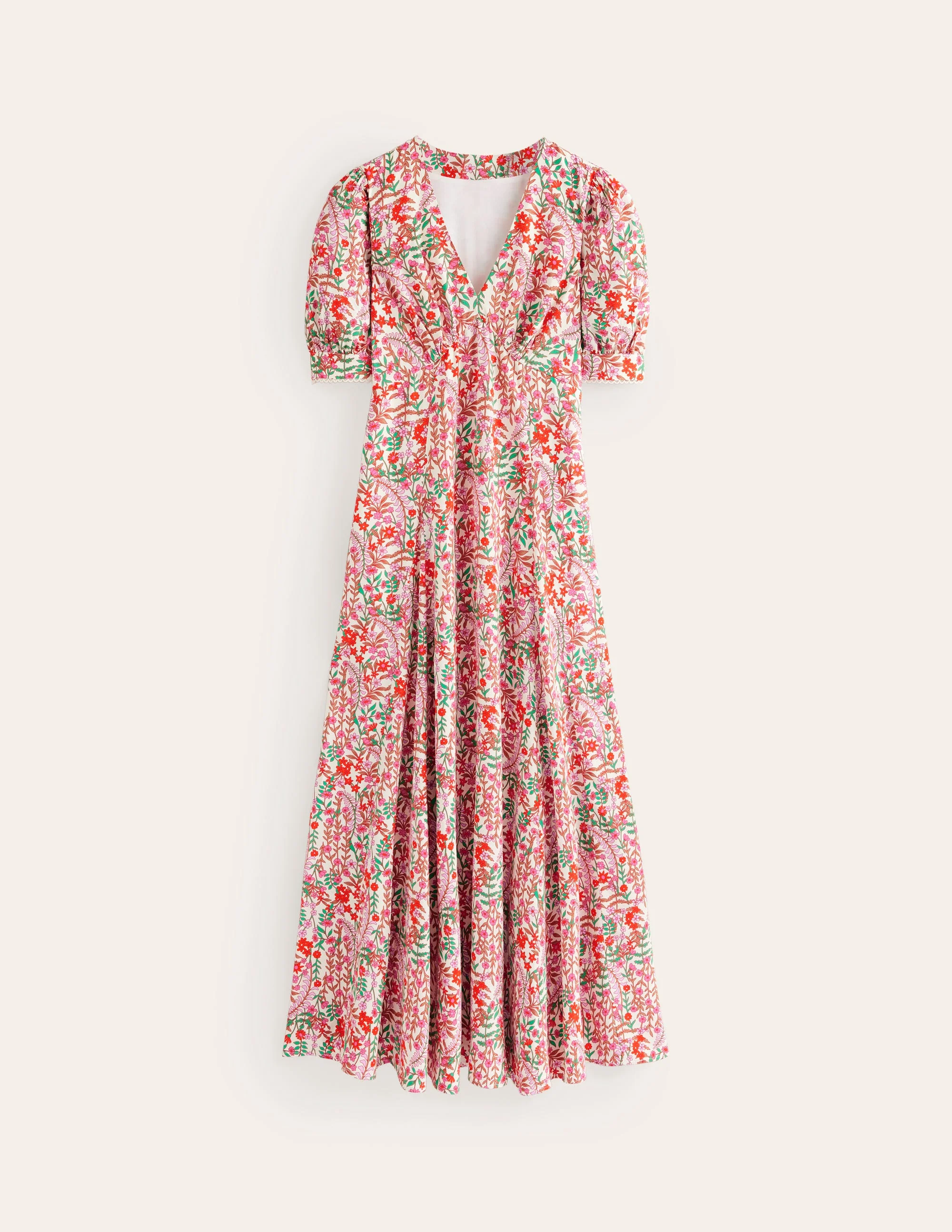 Rosie Godet Tea Dress-Multi, Foliage Bud - Image 6