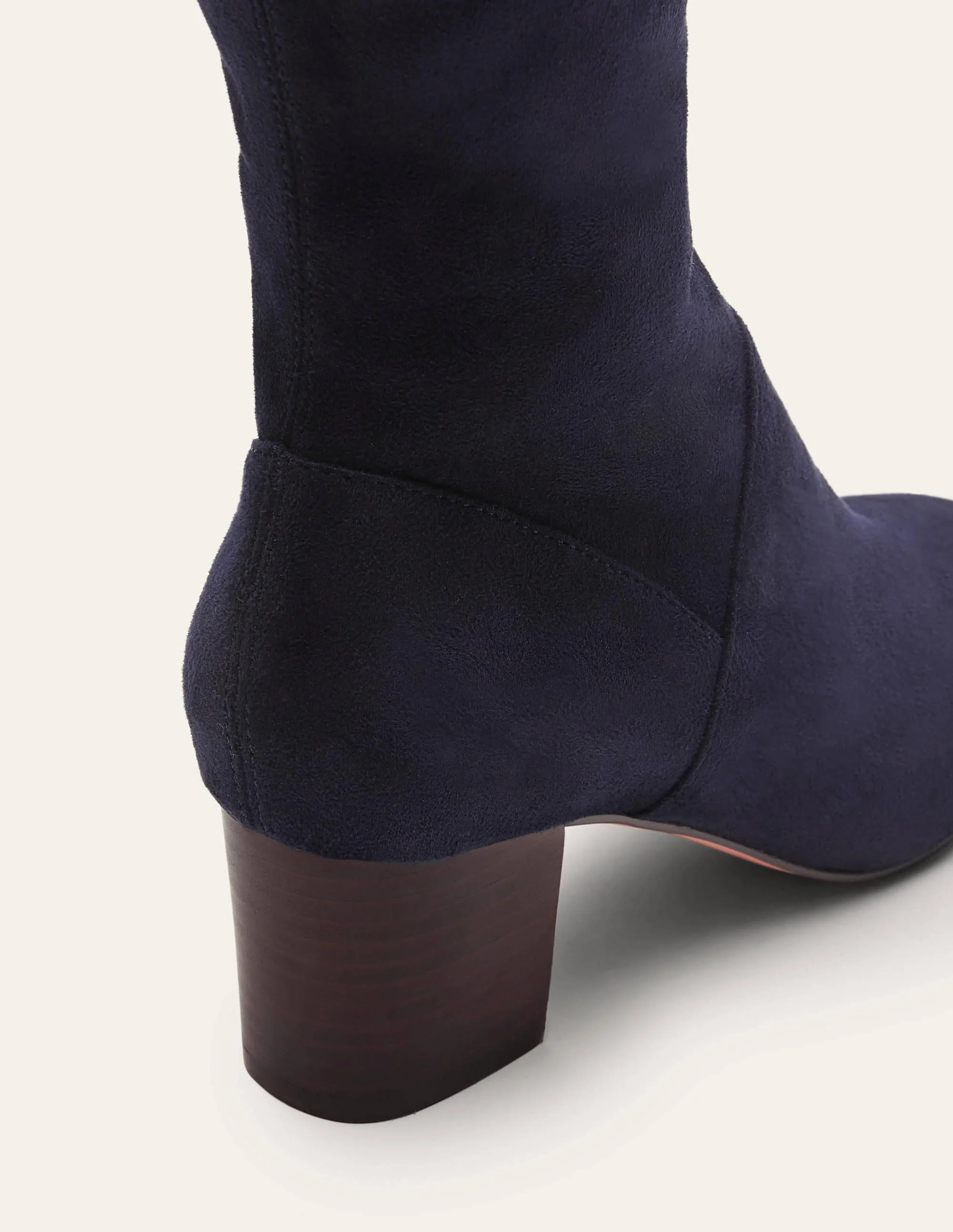 Round Toe Stretch Boots-Navy - Image 2