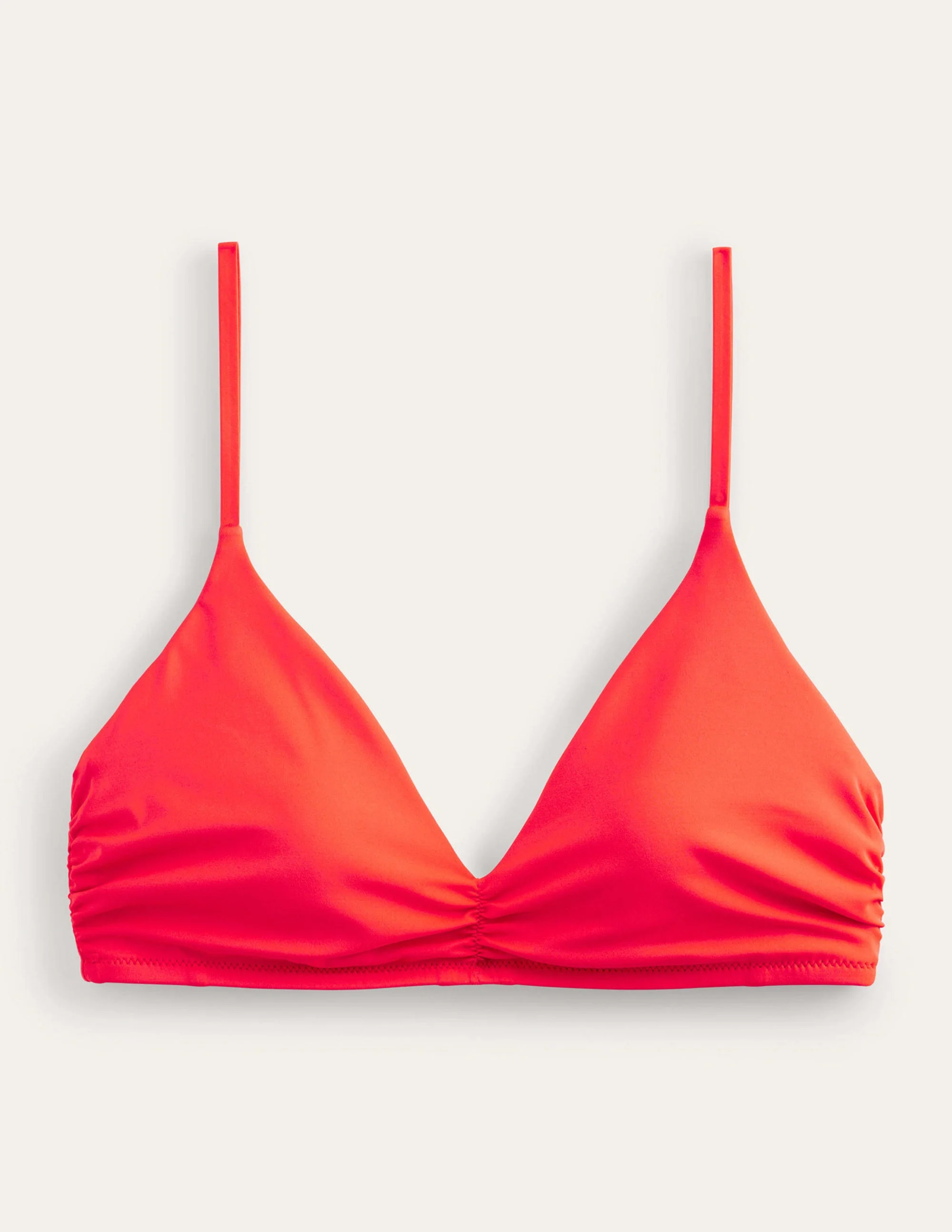 Ruched V-neck Bikini Top-Firework - Image 5
