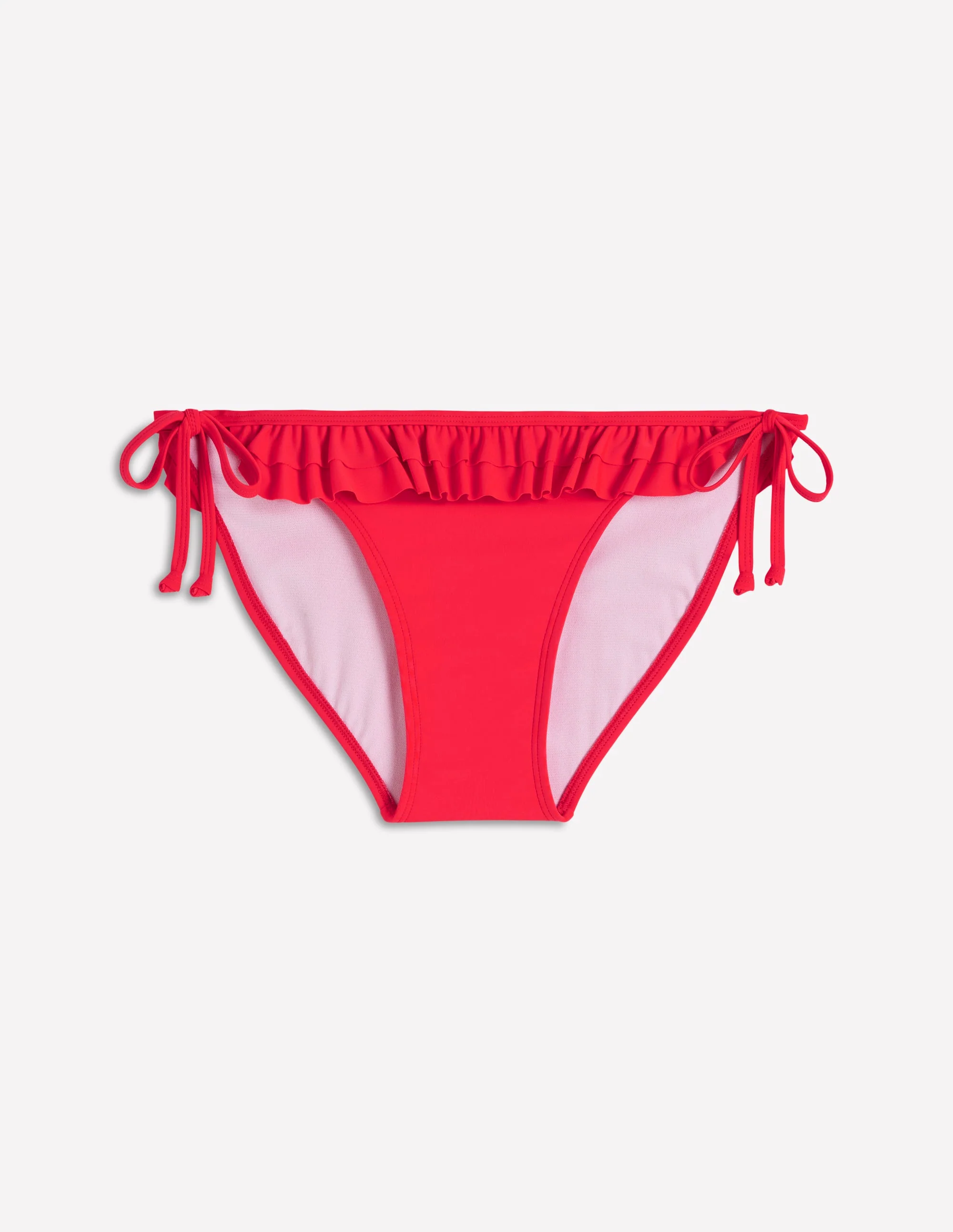 Ruffle Bikini Bottoms-Fiery Coral - Image 5