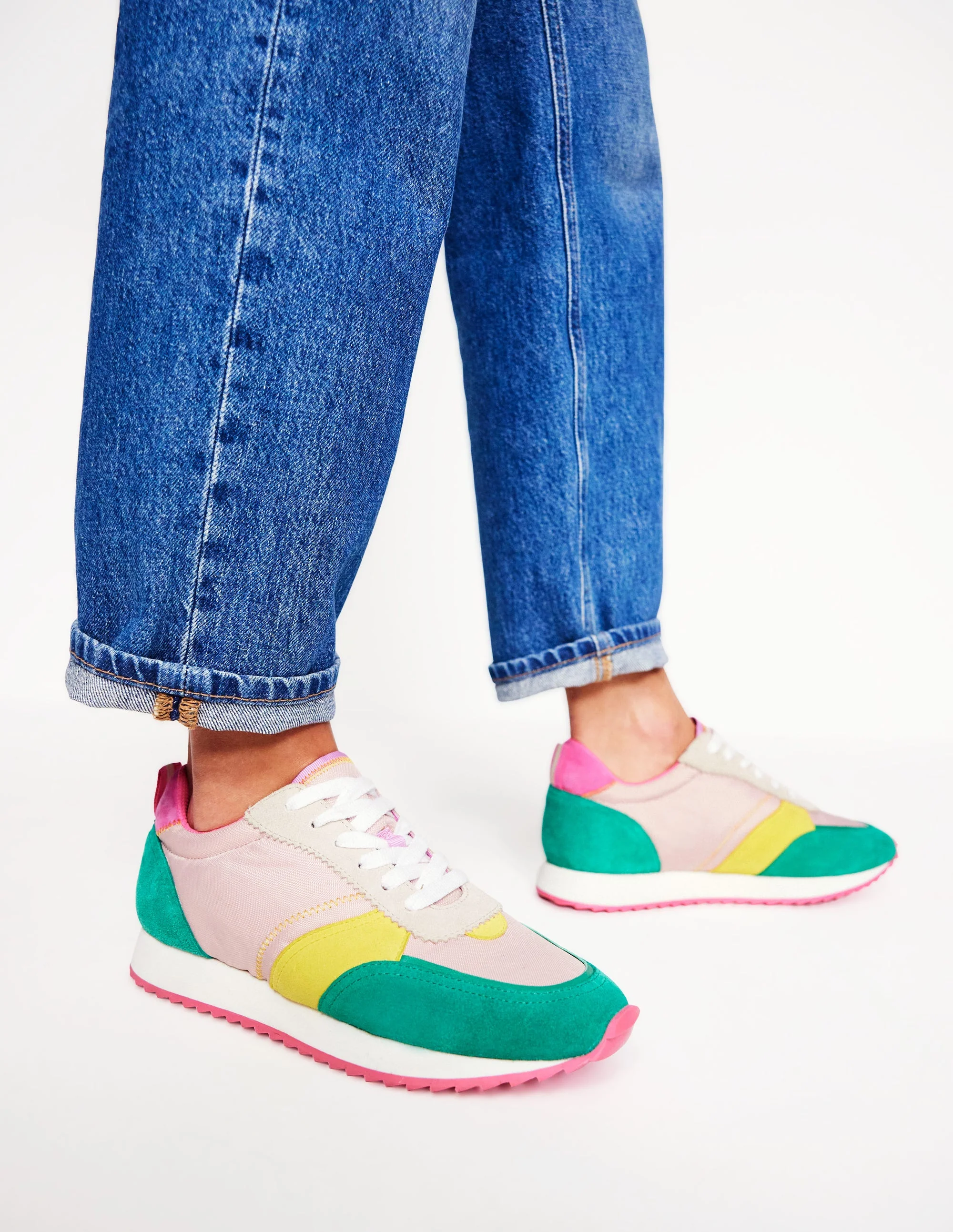 Runner Sneakers-Pink Colourblock - Image 2