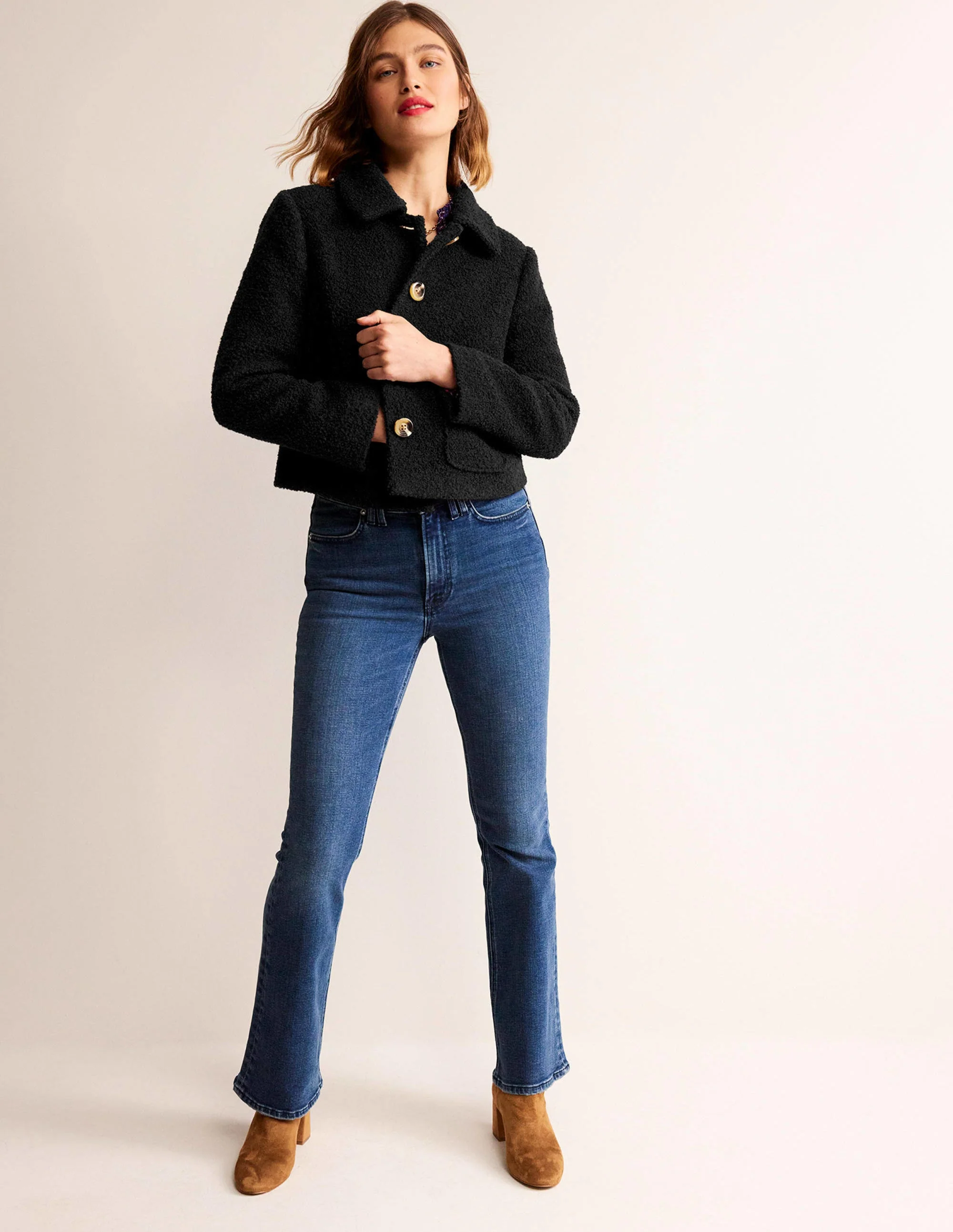 Rye Cropped Jacket-Black - Image 4
