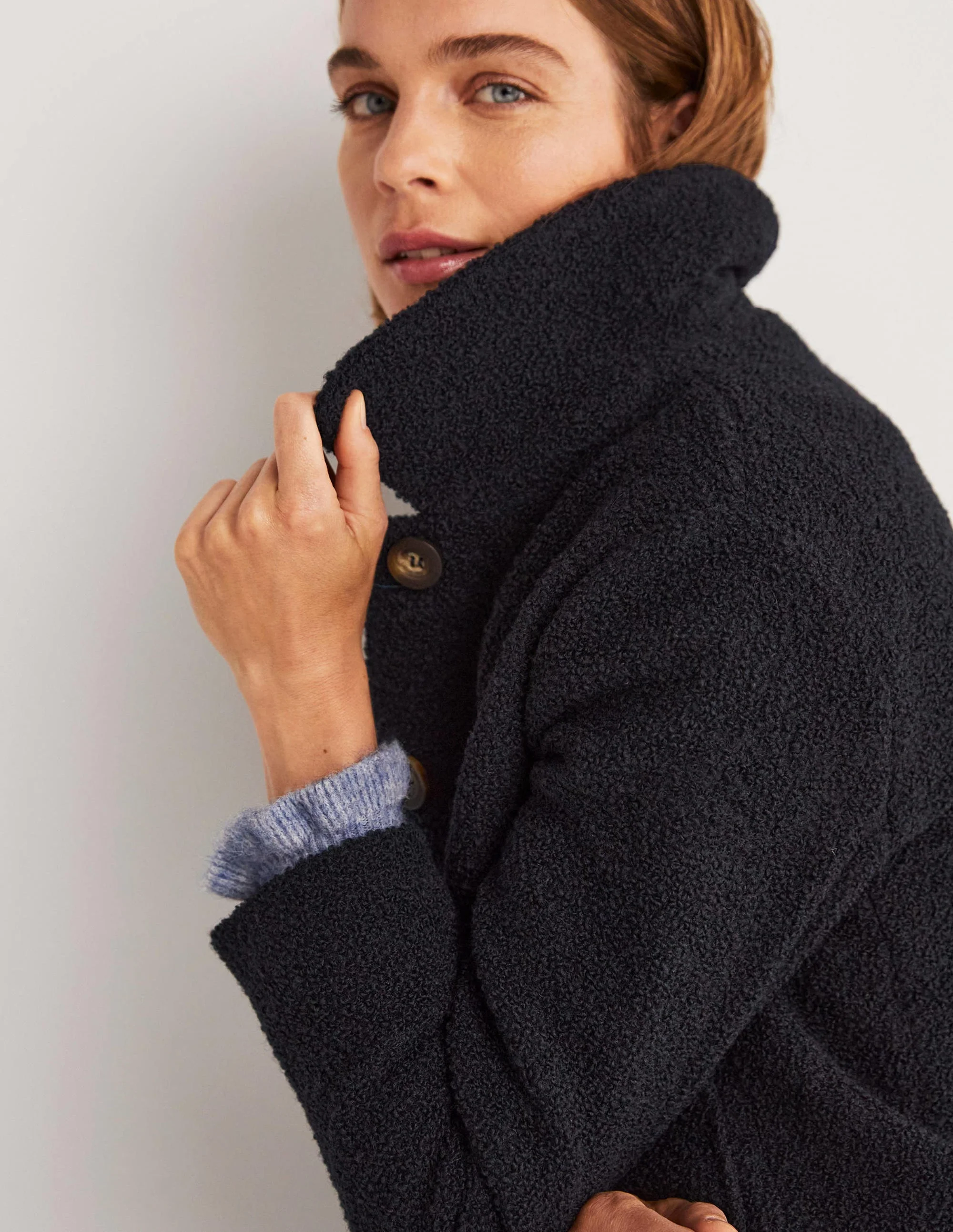 Rye Cropped Jacket-Navy - Image 2