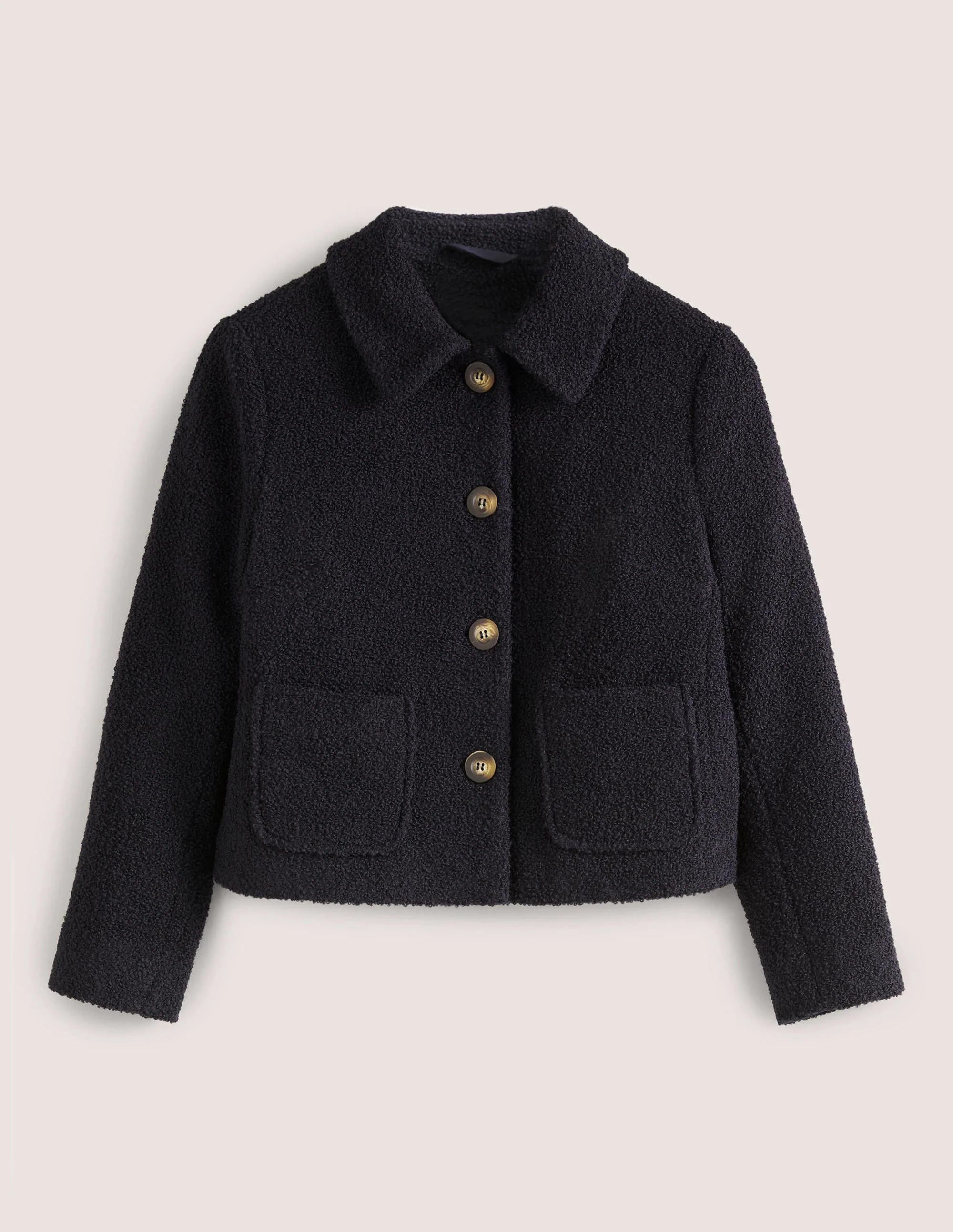Rye Cropped Jacket-Navy - Image 5