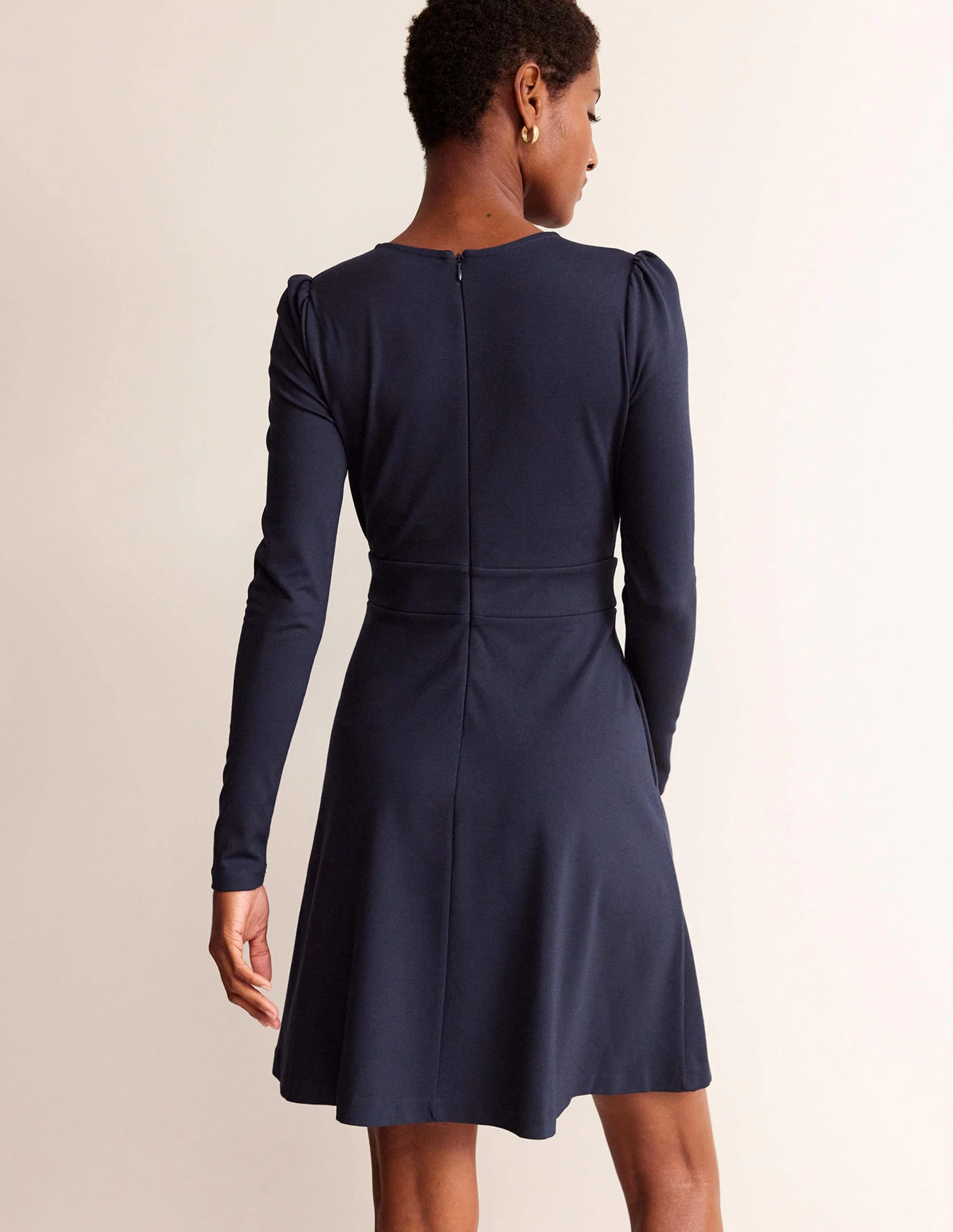 Sabrina Ponte Dress-Navy - Image 3
