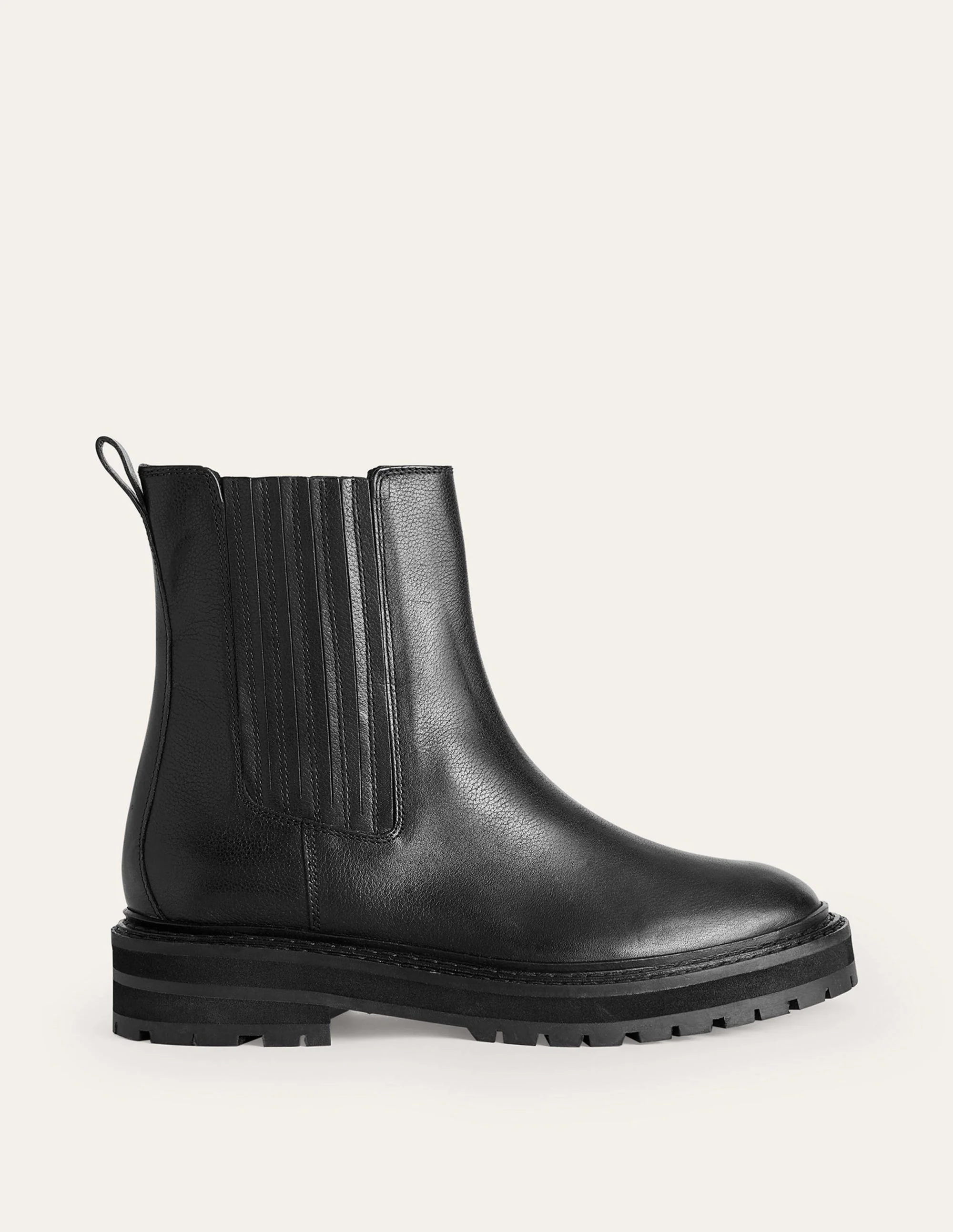 Sadie Chunky Chelsea Boots-Black Calf Leather - Image 3