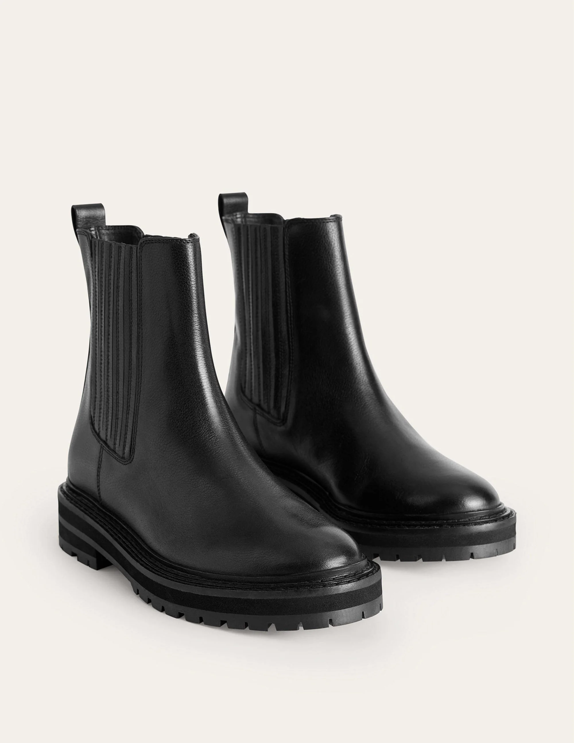 Sadie Chunky Chelsea Boots-Black Calf Leather - Image 4