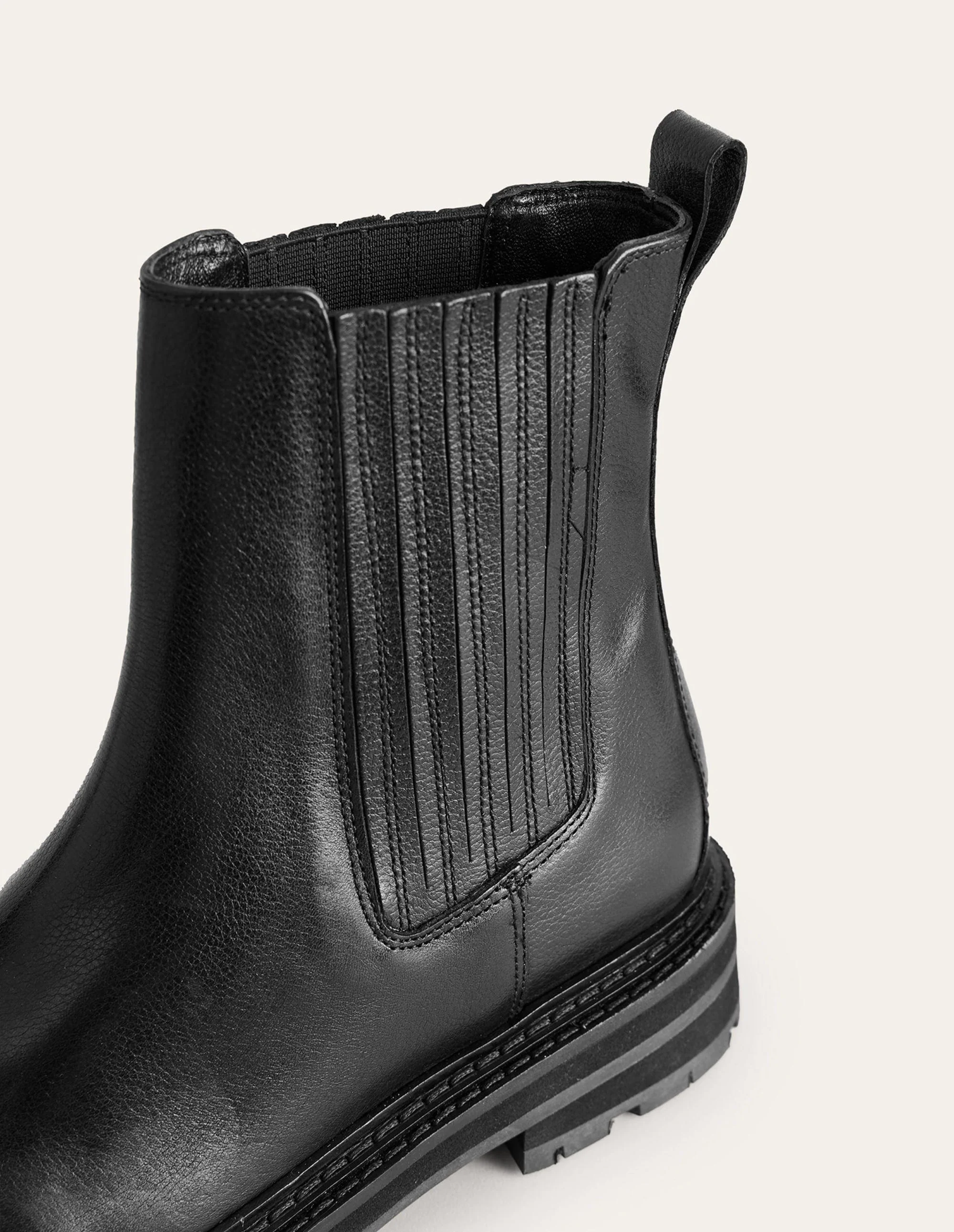 Sadie Chunky Chelsea Boots-Black Calf Leather - Image 5