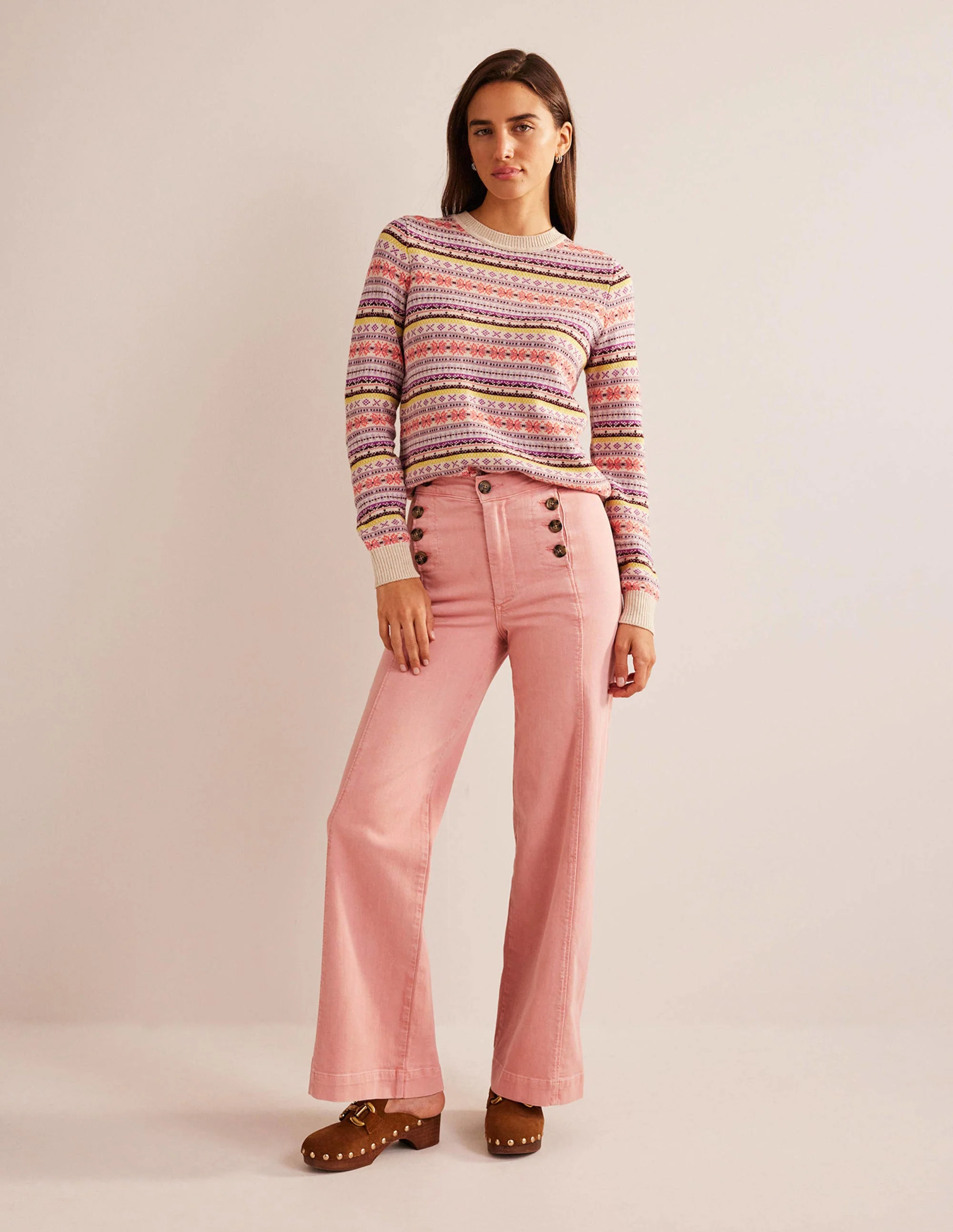 Sailor Wide Leg Pants-Pink - Image 6