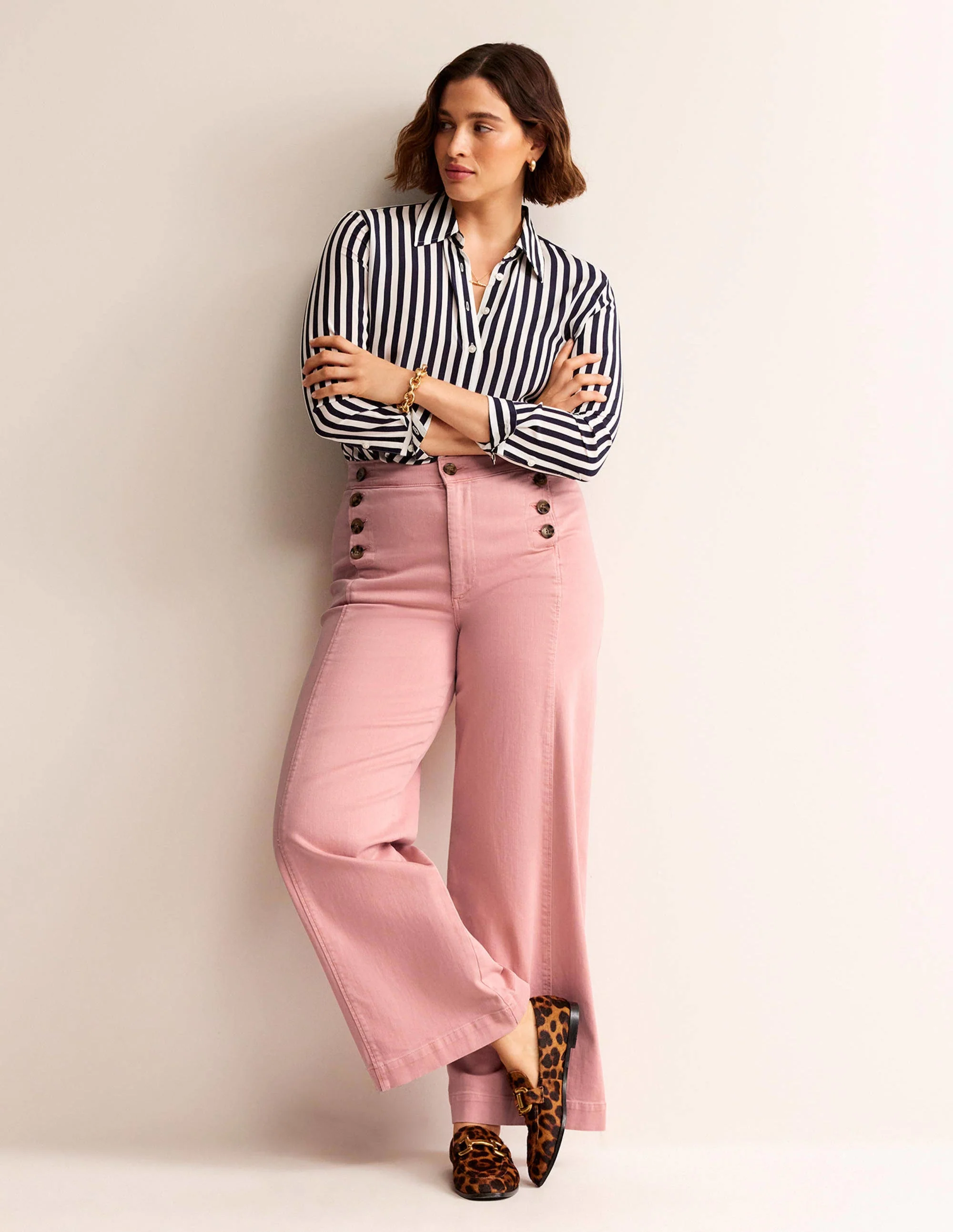 Sailor Wide Leg Pants-Pink - Image 8