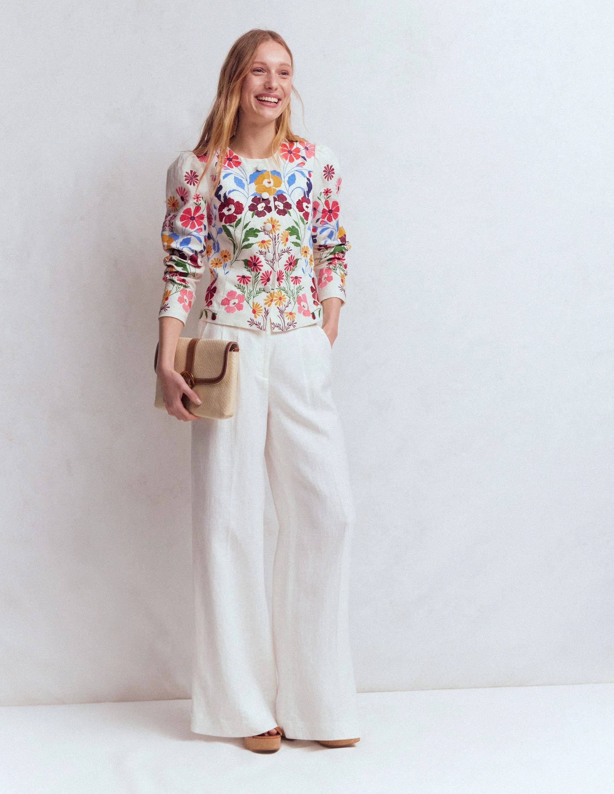 Salisbury Puff Sleeve Jacket-Multi, Embroidery - Image 5
