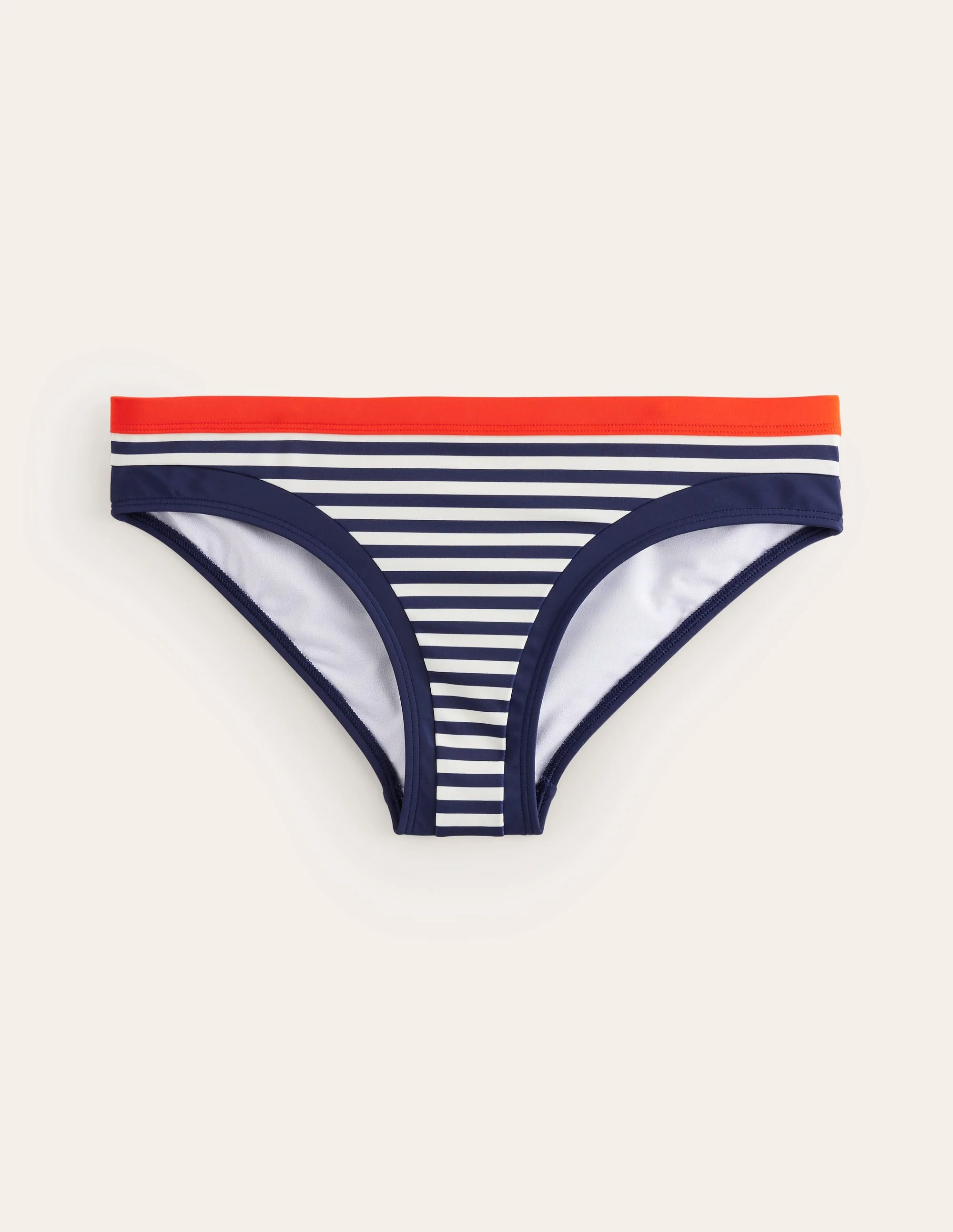 Santorini Bikini Bottoms-Red, Navy Stripe - Image 5