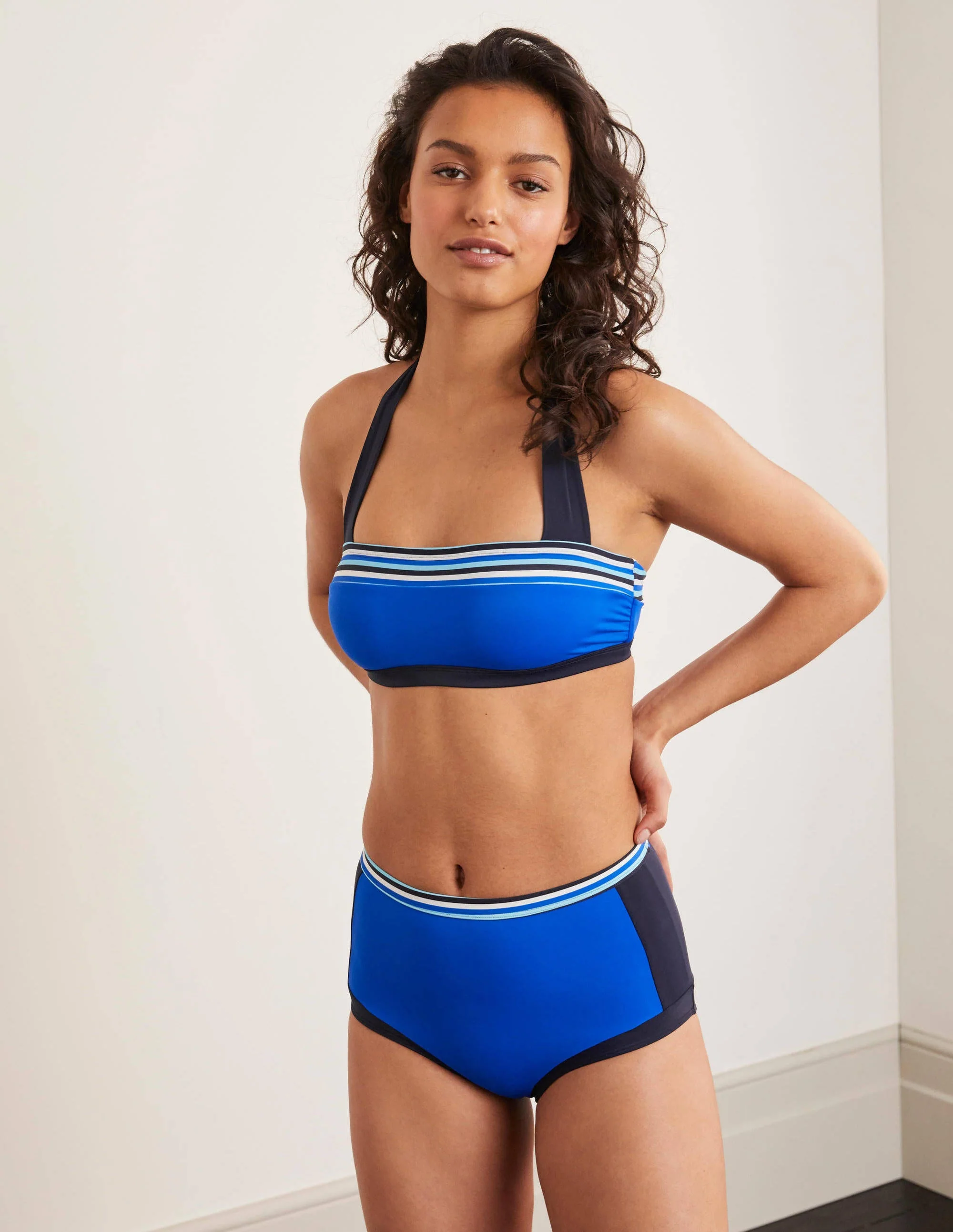 Santorini Bikini Top-Bold Blue Colourblock