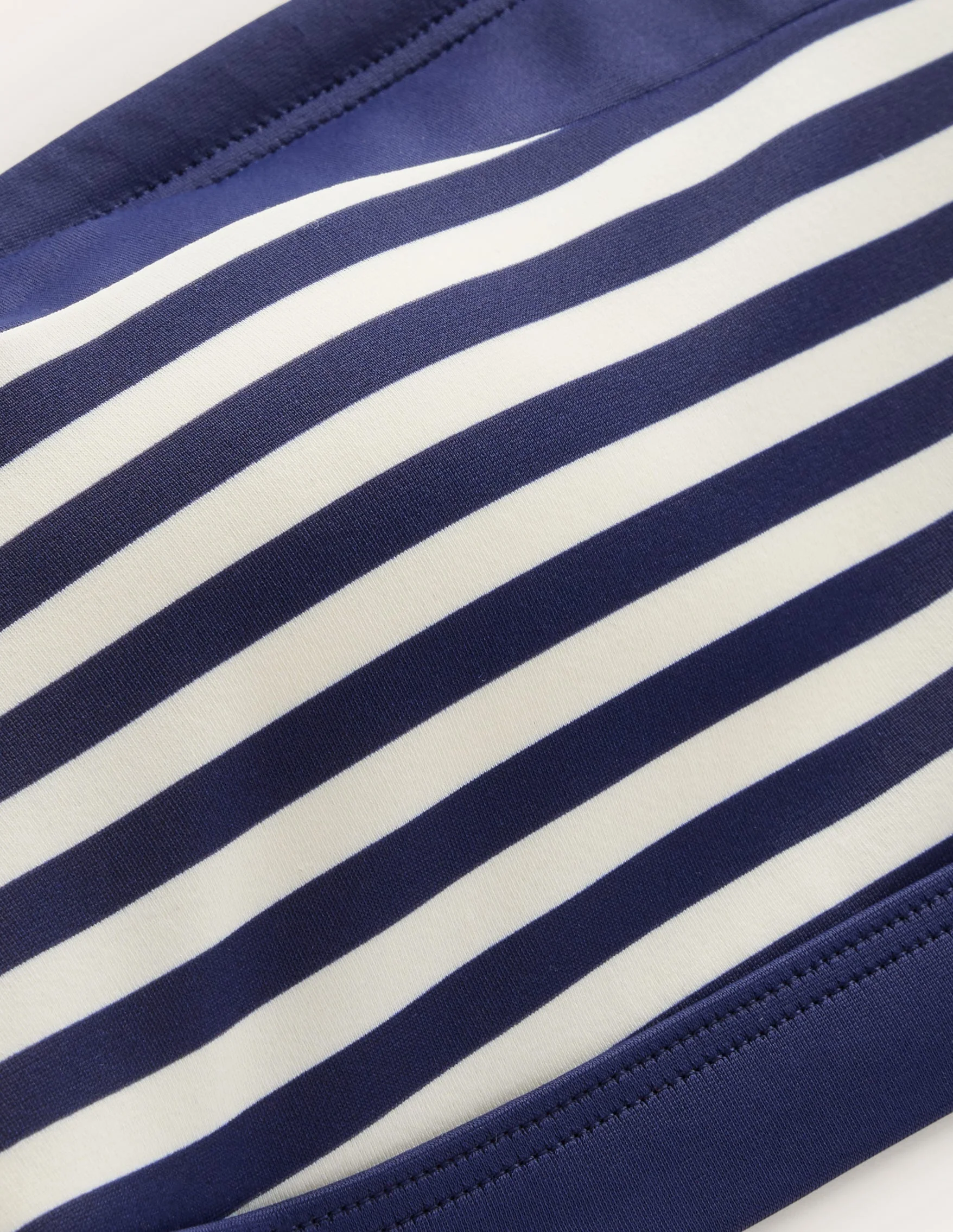Santorini Bikini Top-French Navy, Ivory Stripe - Image 6