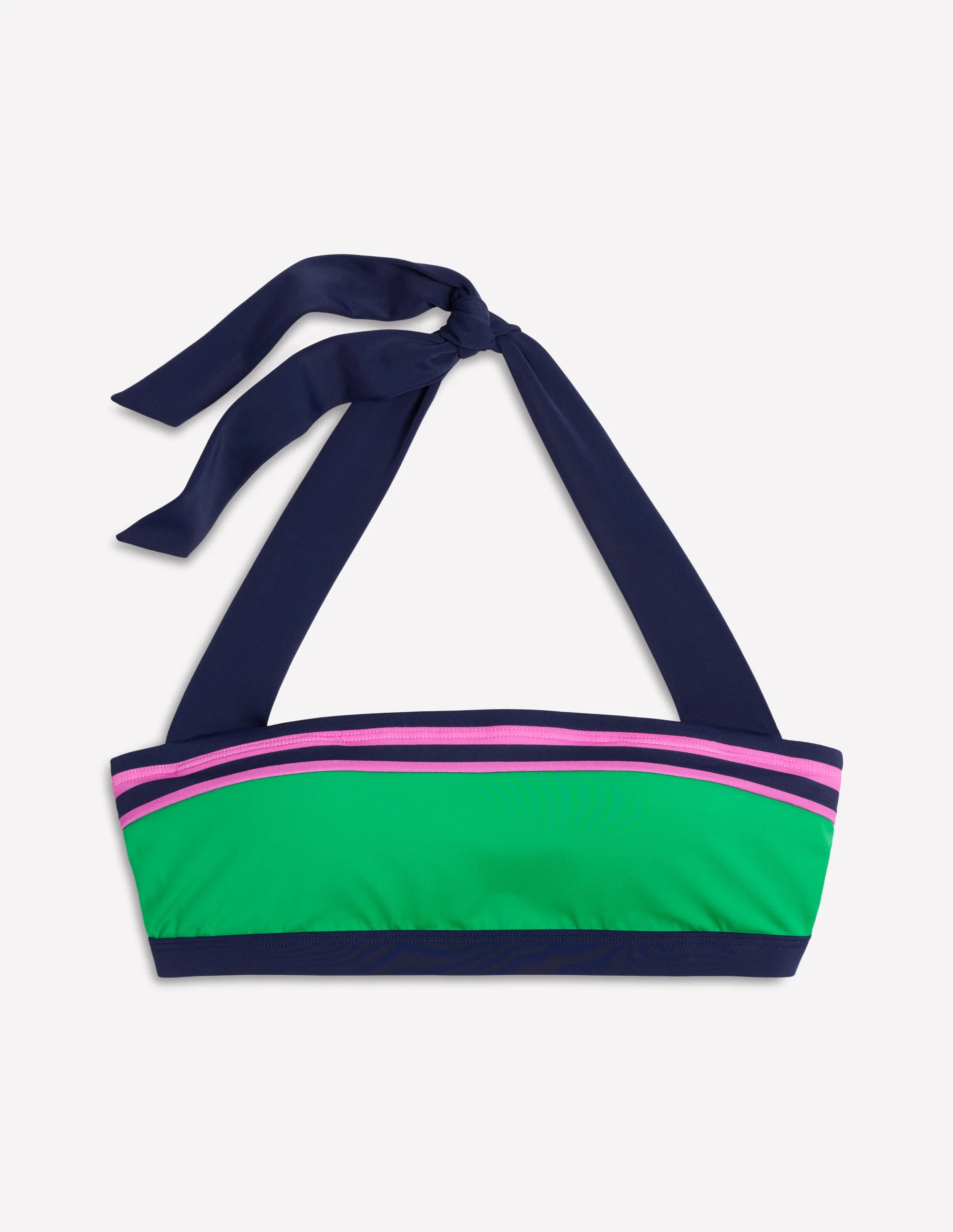 Santorini Bikini Top-Green Colourblock - Image 5