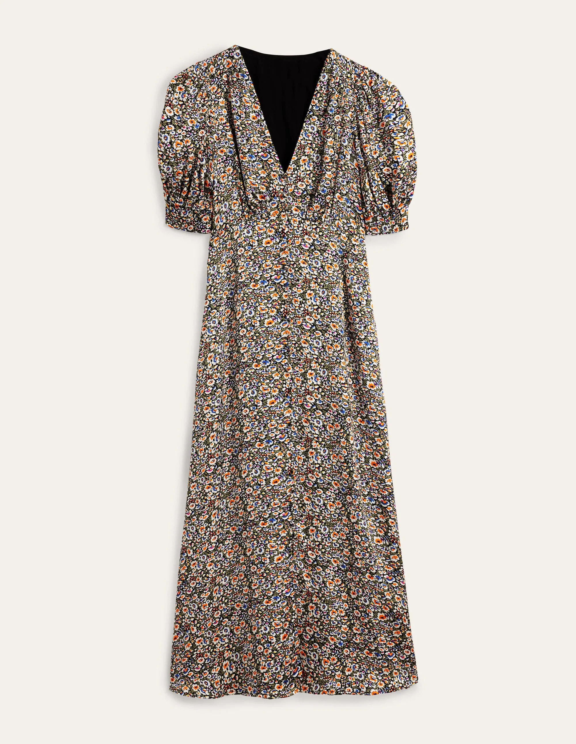 Satin Midi Tea Dress-Multi, Eden Bloom - Image 6