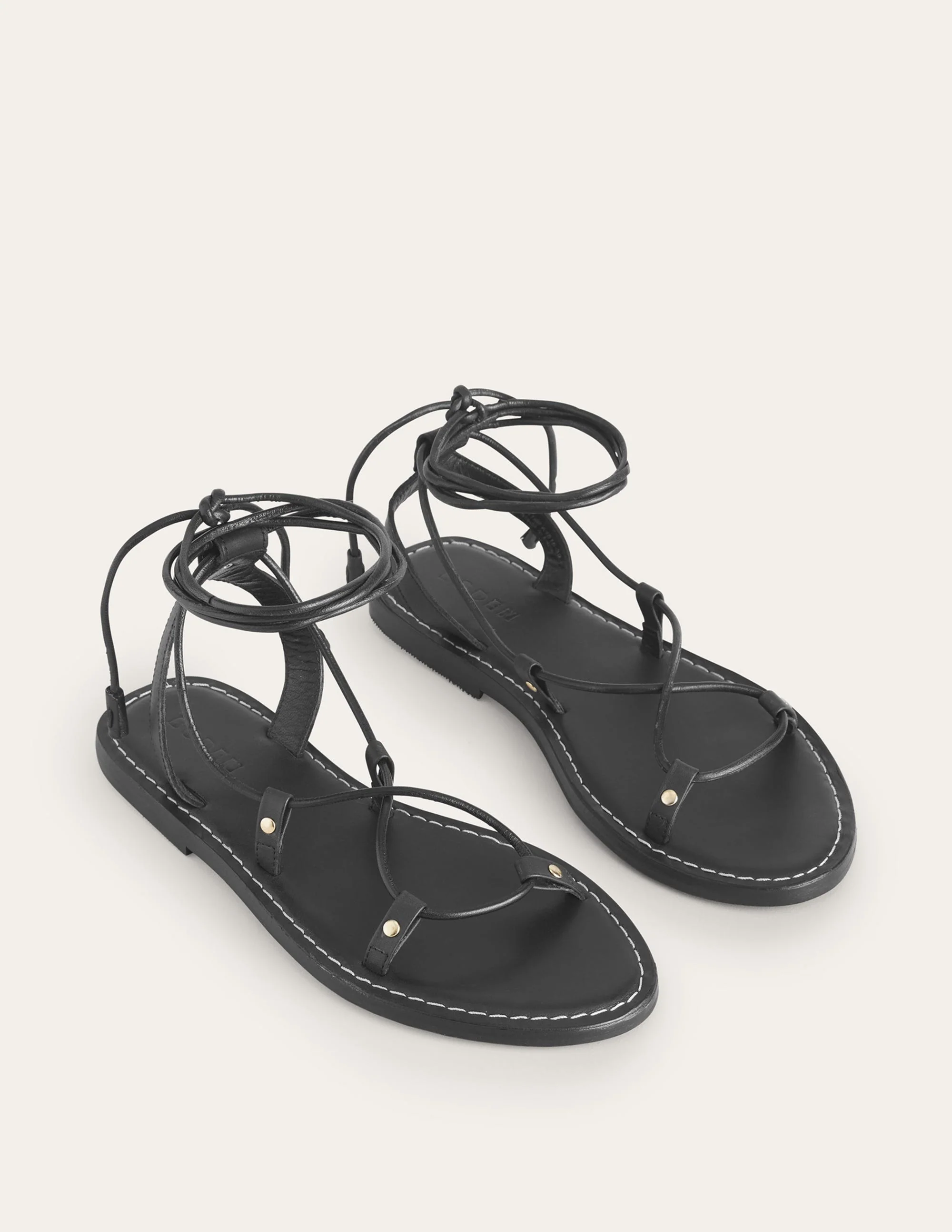 Scarf Wrap Sandals-Botanic Blush / Black - Image 3