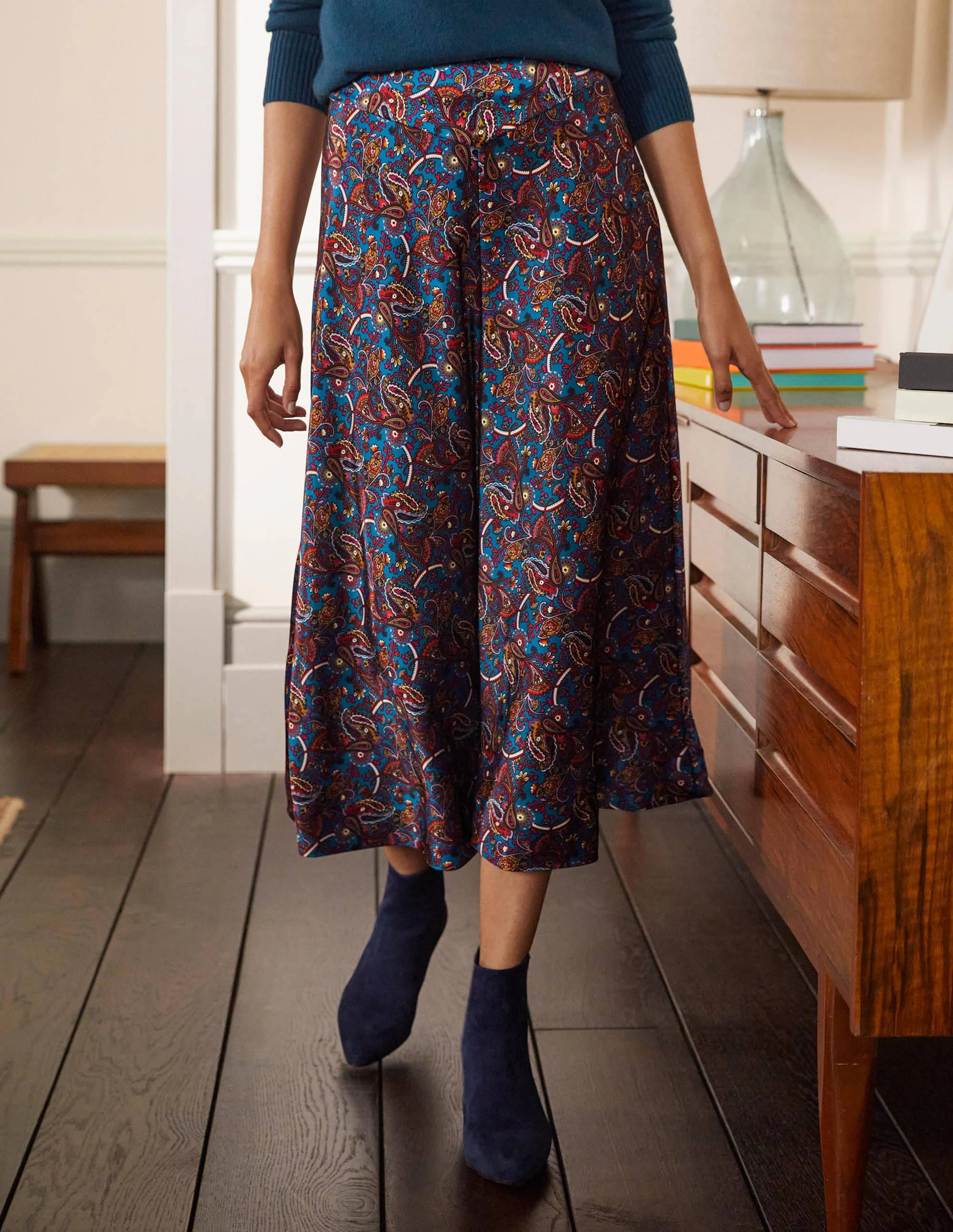 Seam Detail Midi Skirt-Winter Azure, Fantastical - Image 4
