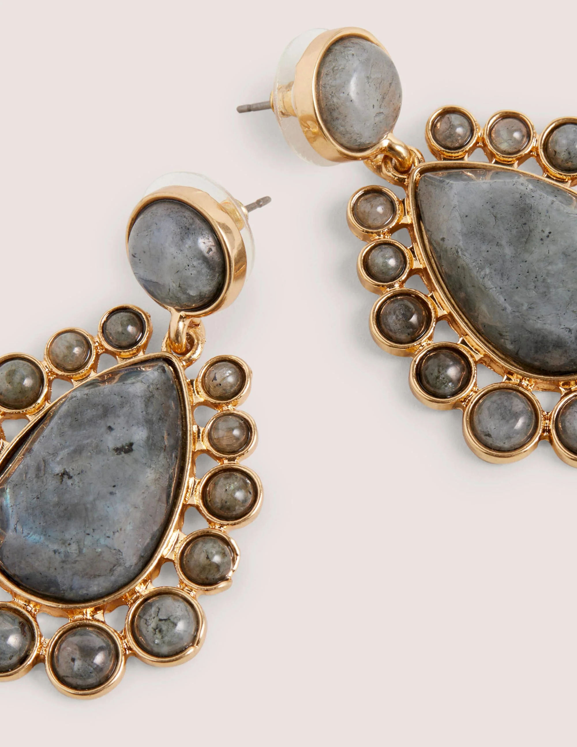 Semi-Precious Earrings-Black - Image 3
