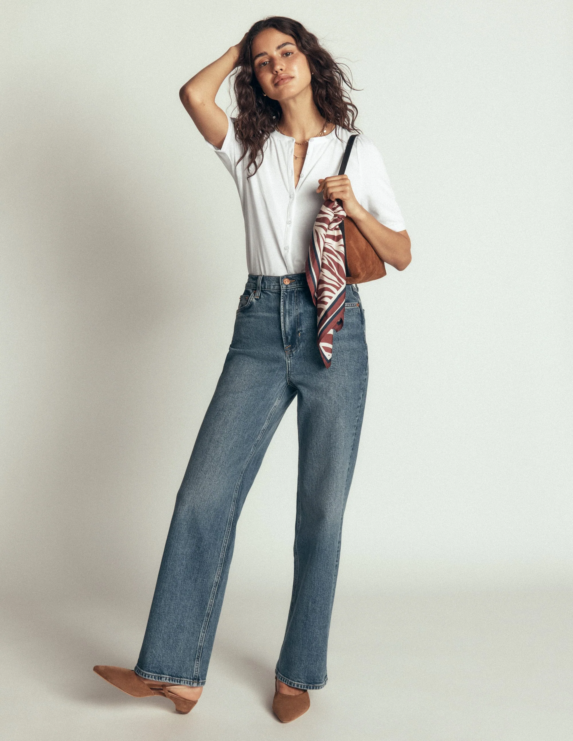 Short Puff Sleeve Top-white - Image 4