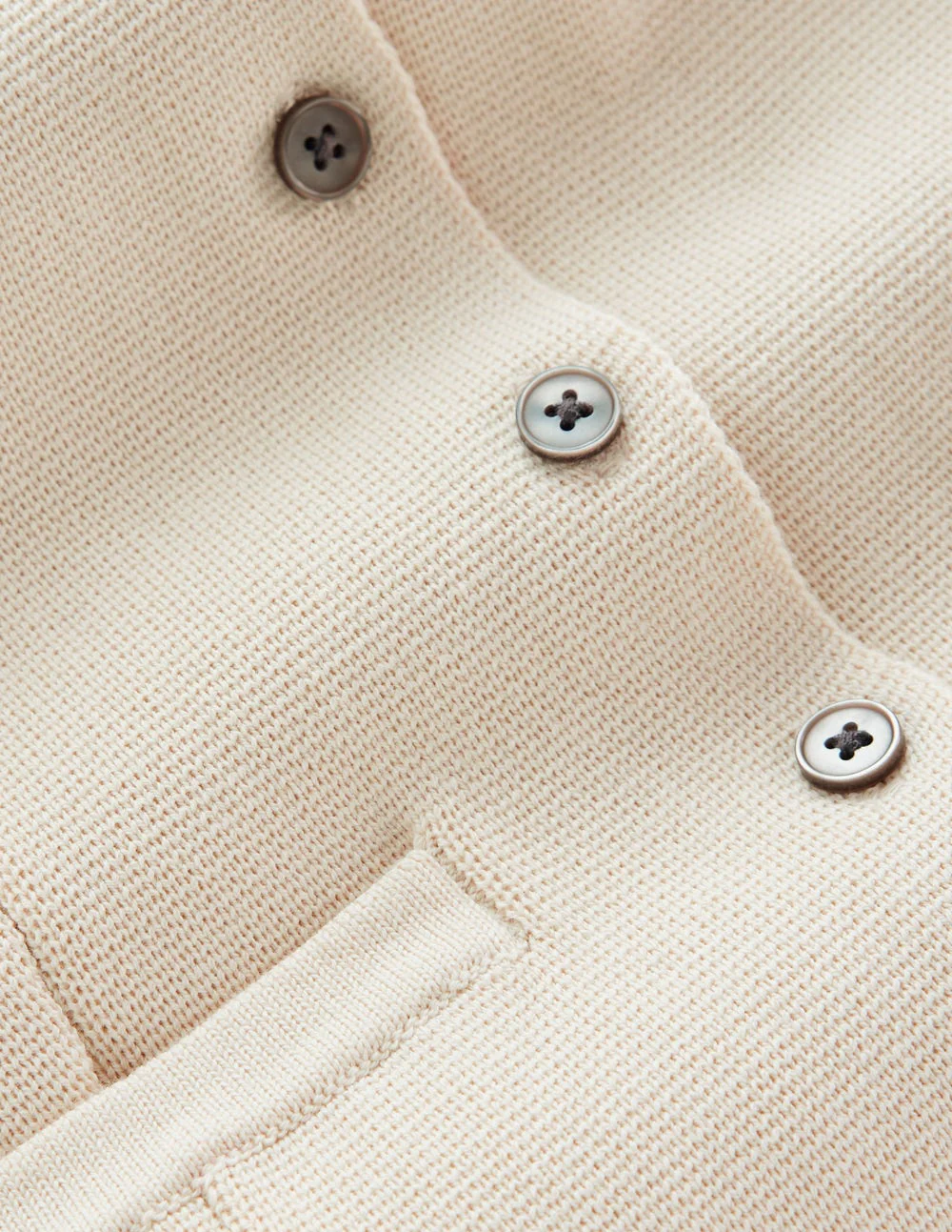 Short Sleeve Knitted Jacket-Ivory - Image 7