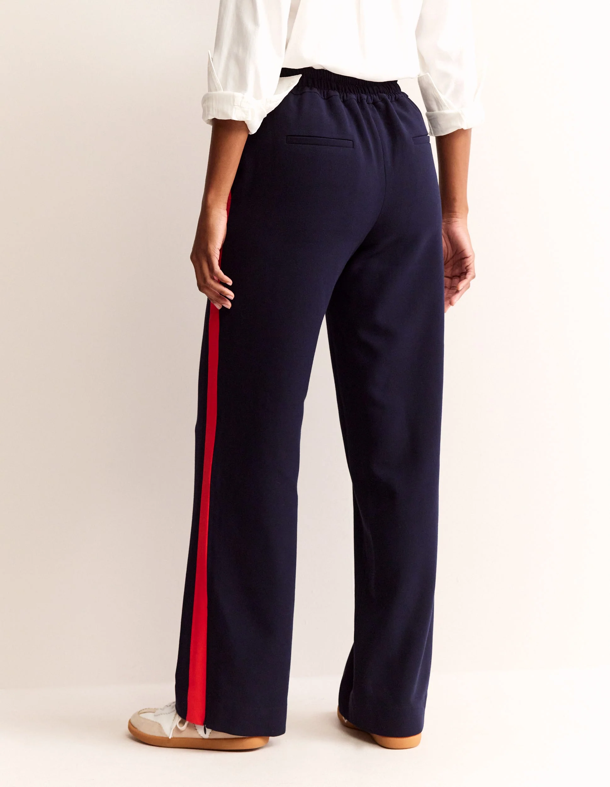 Side Stripe Pull-on Pants-Navy with Red Stripe - Image 3