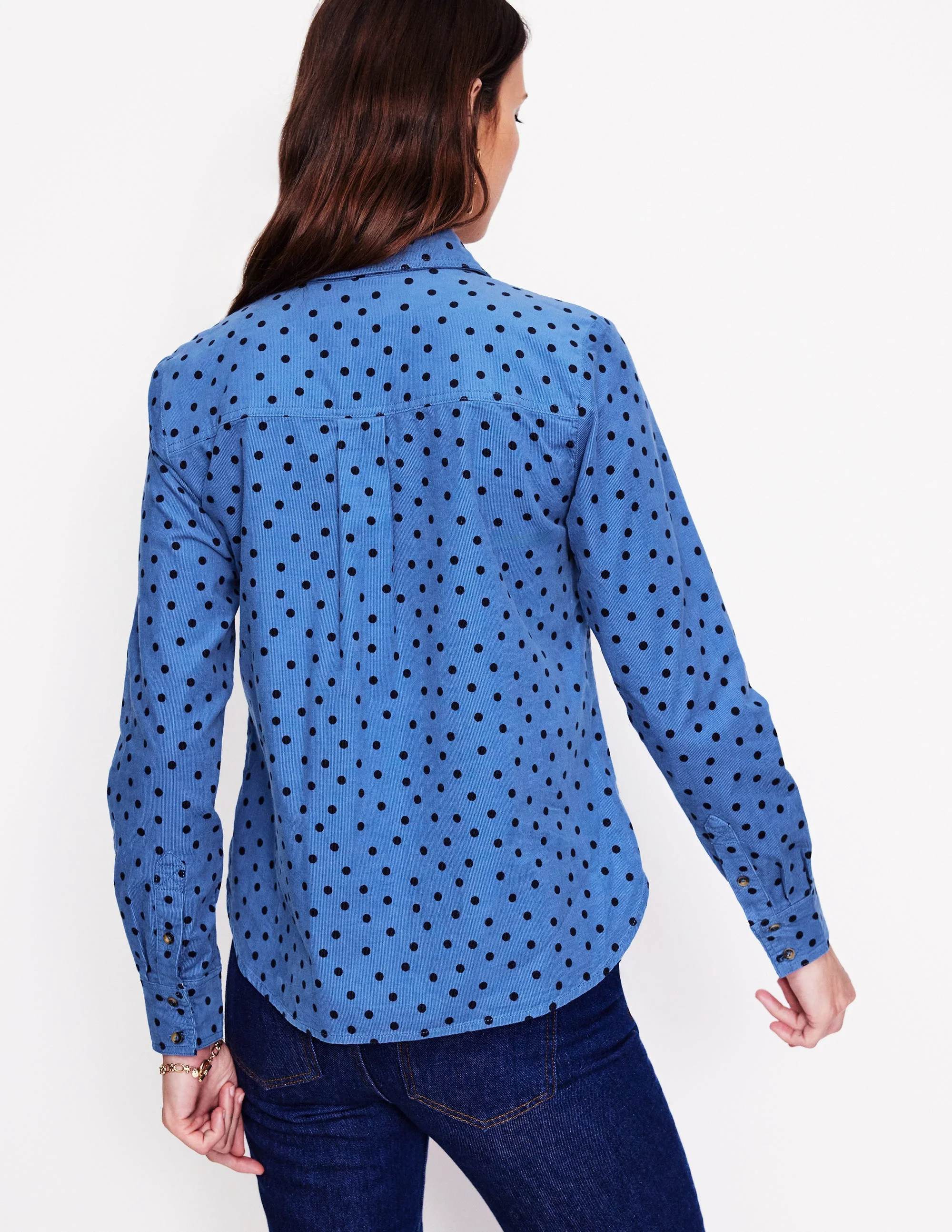 Sienna Cord Shirt-Blue Jay, Abstract Dot - Image 3