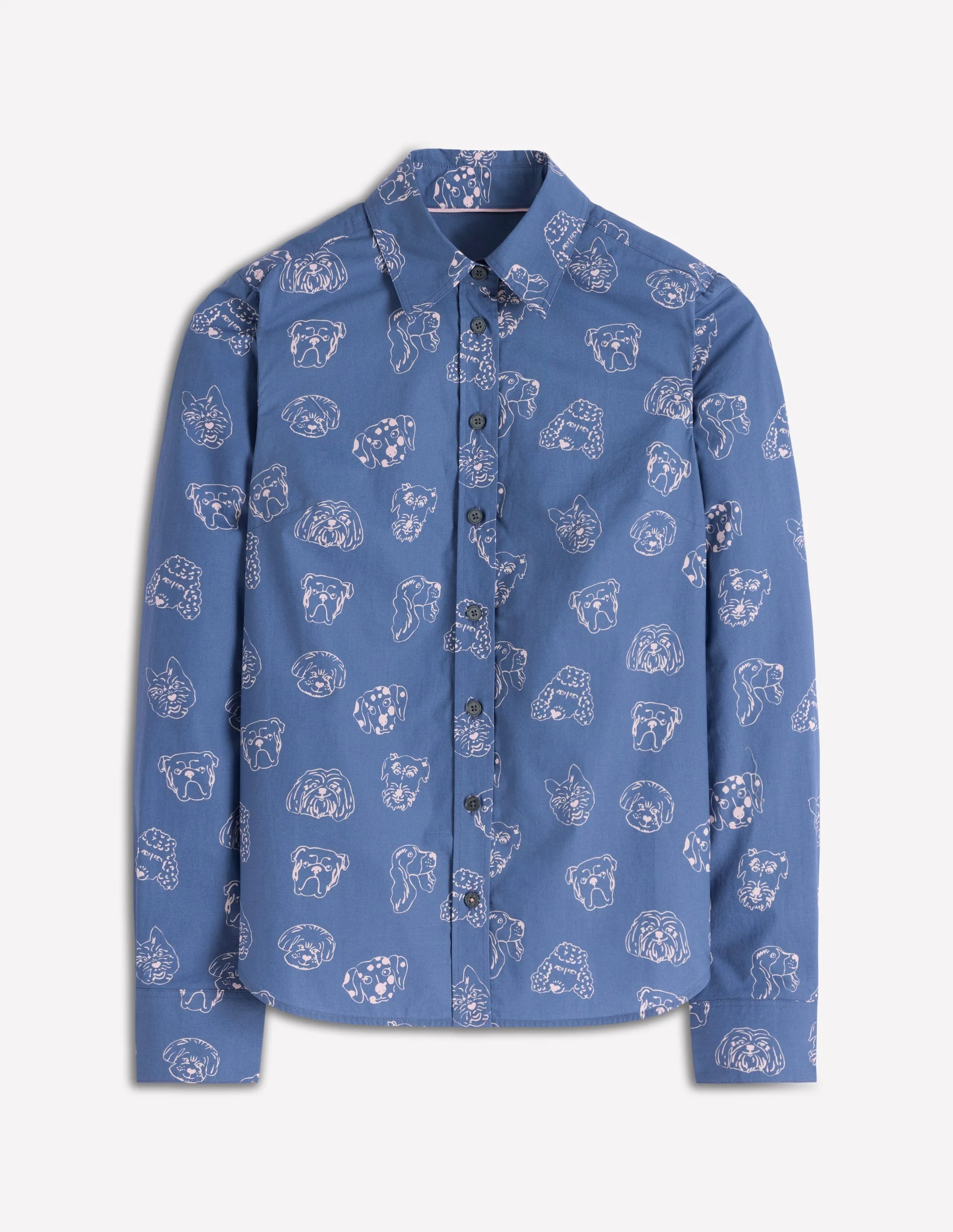 Sienna Cotton Shirt-Blue, Multi Dogs - Image 5