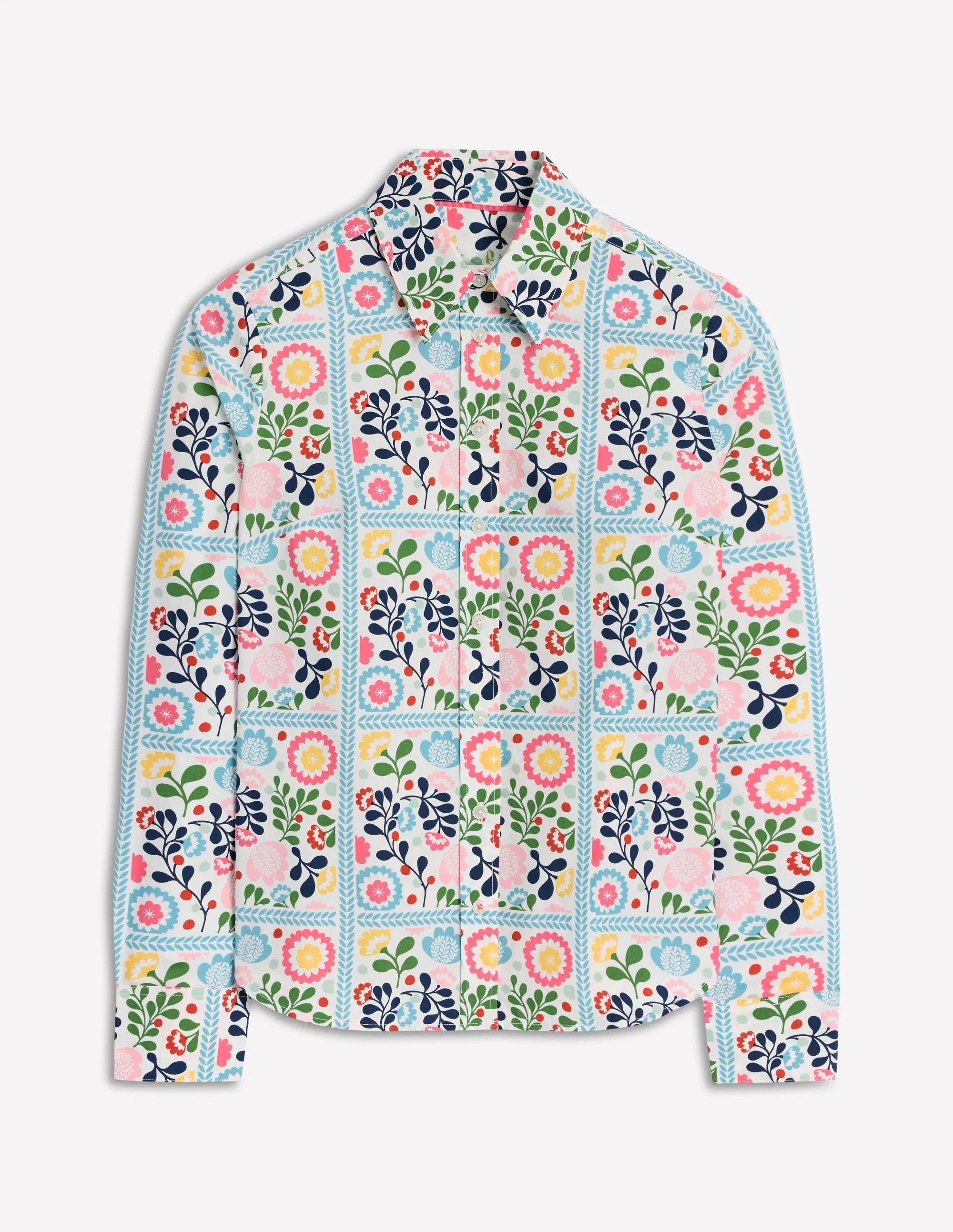 Sienna Cotton Shirt-Multi, Vine Tile - Image 6