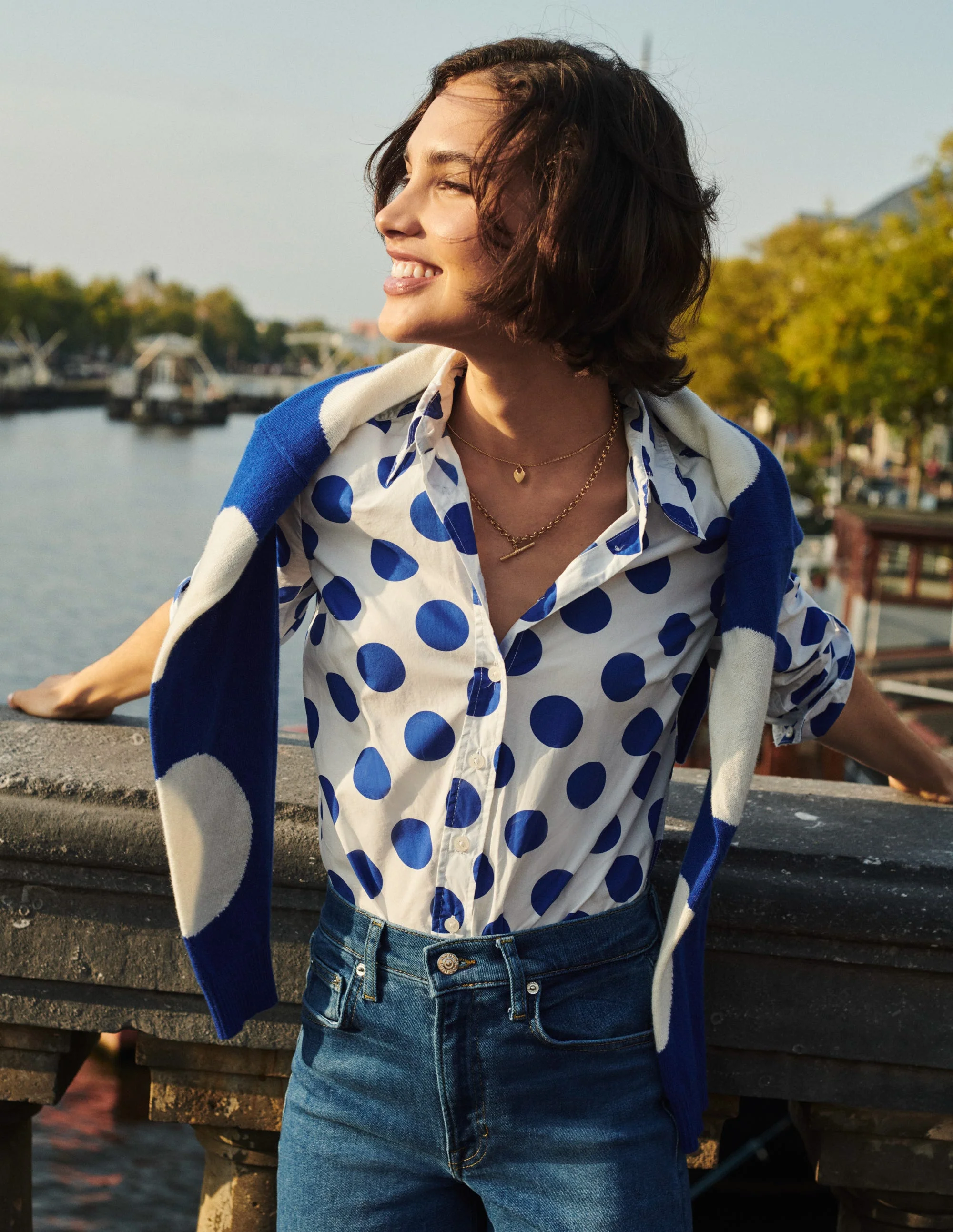 Sienna Cotton Shirt-Surf the Web, Spots - Image 5