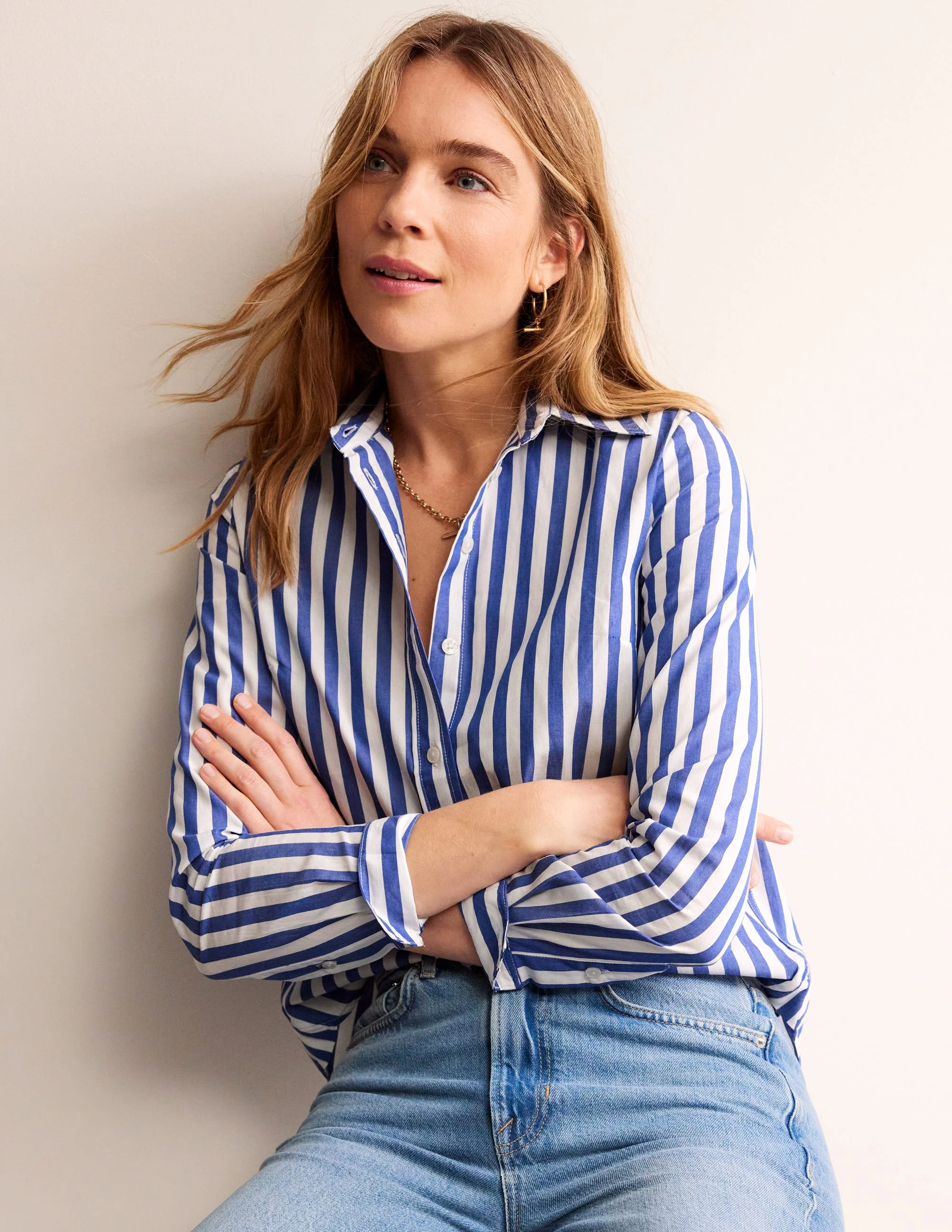 Sienna Cotton Shirt-Surf The Web Stripe - Image 5