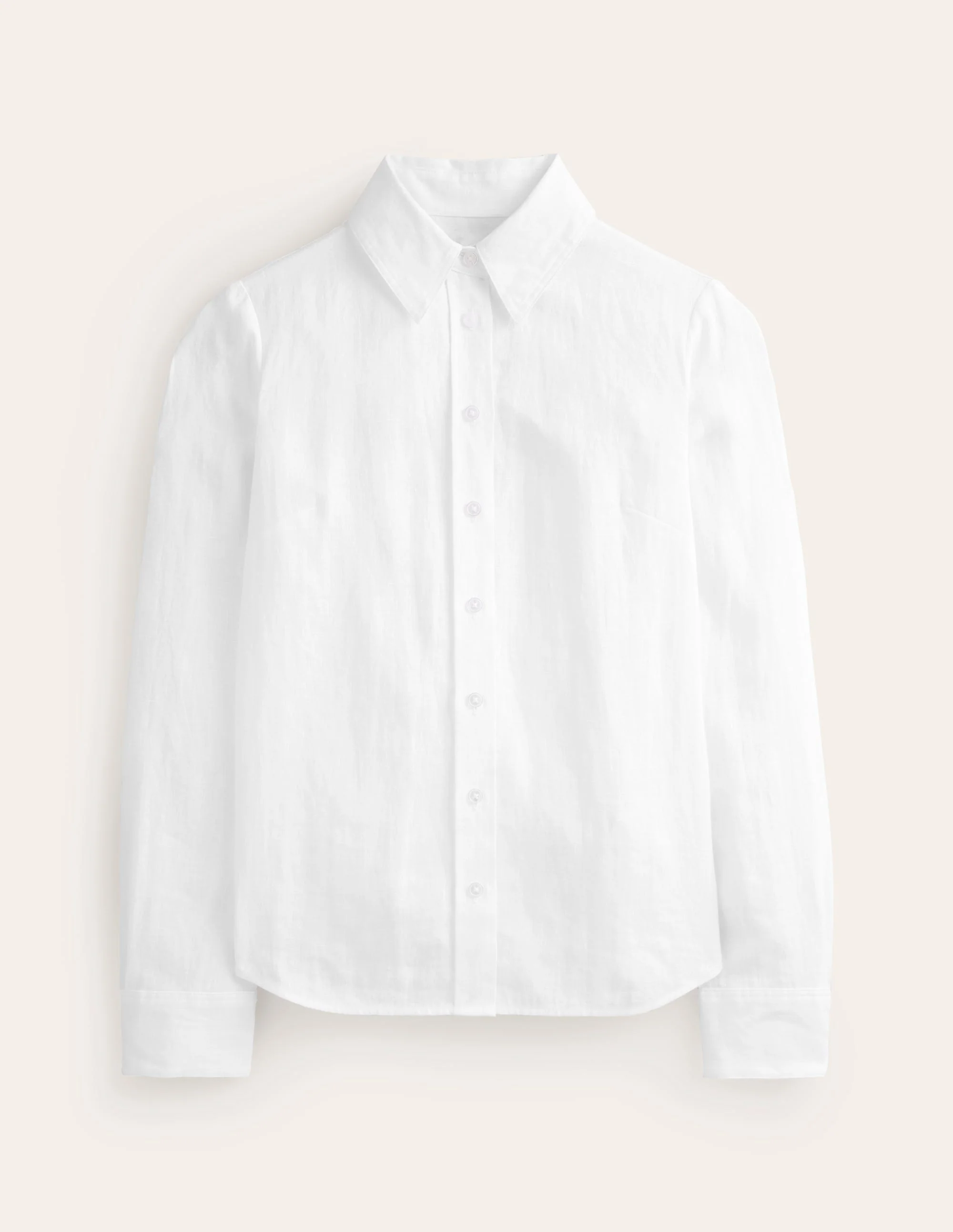 Sienna Linen Shirt-White - Image 7