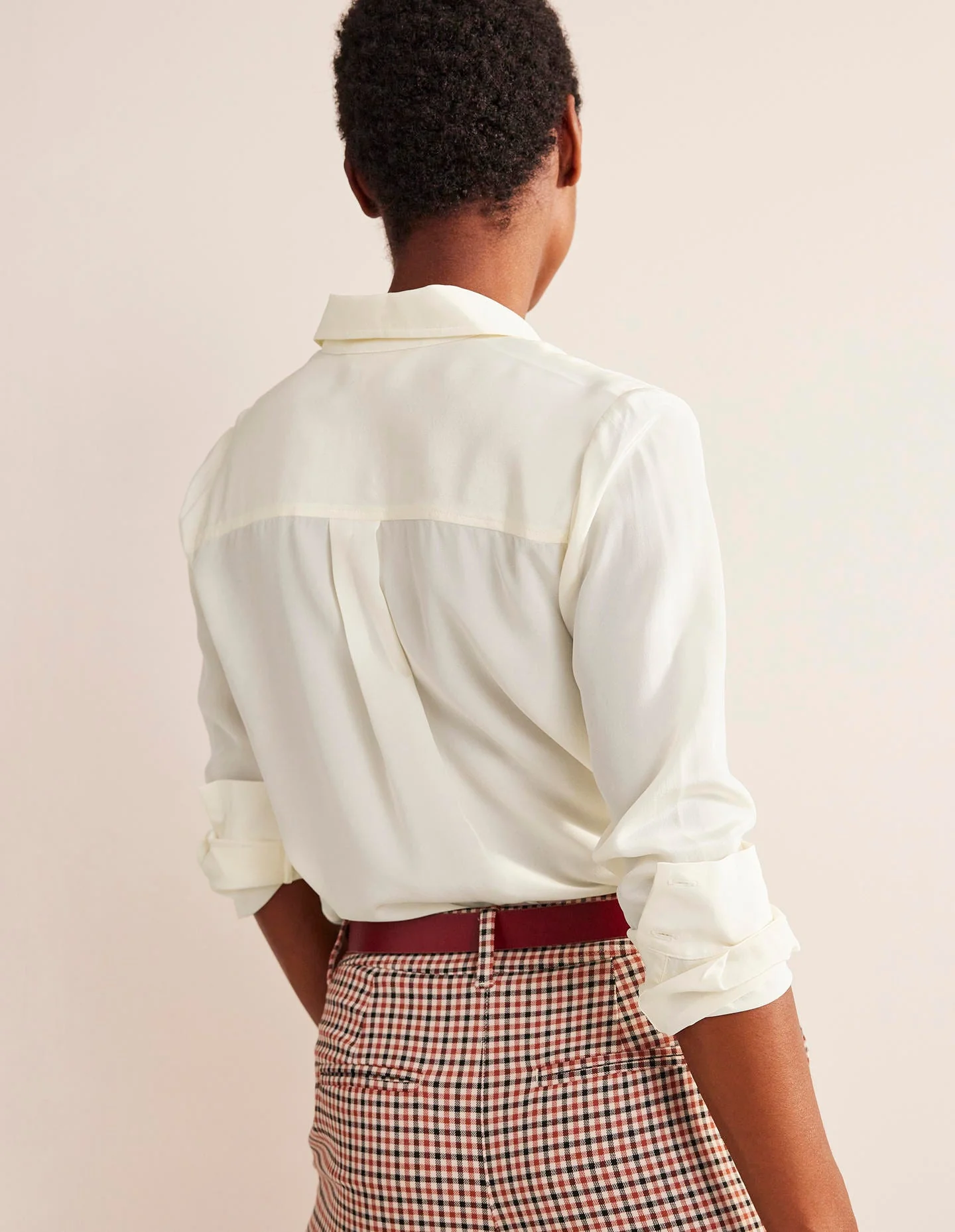 Sienna Silk Shirt-Ivory - Image 3
