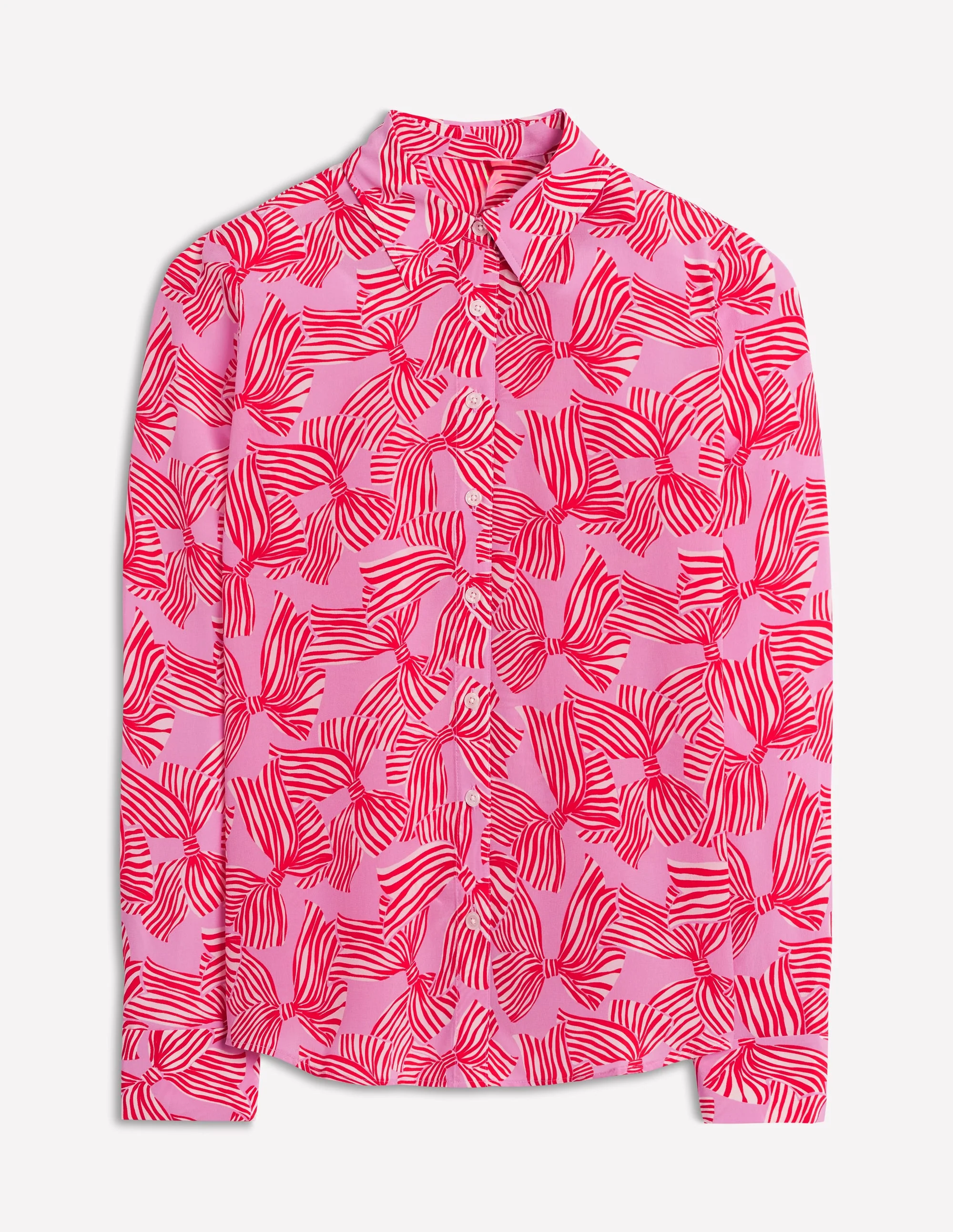 Sienna Silk Shirt-Soft Lavender, Bow Scatter - Image 6