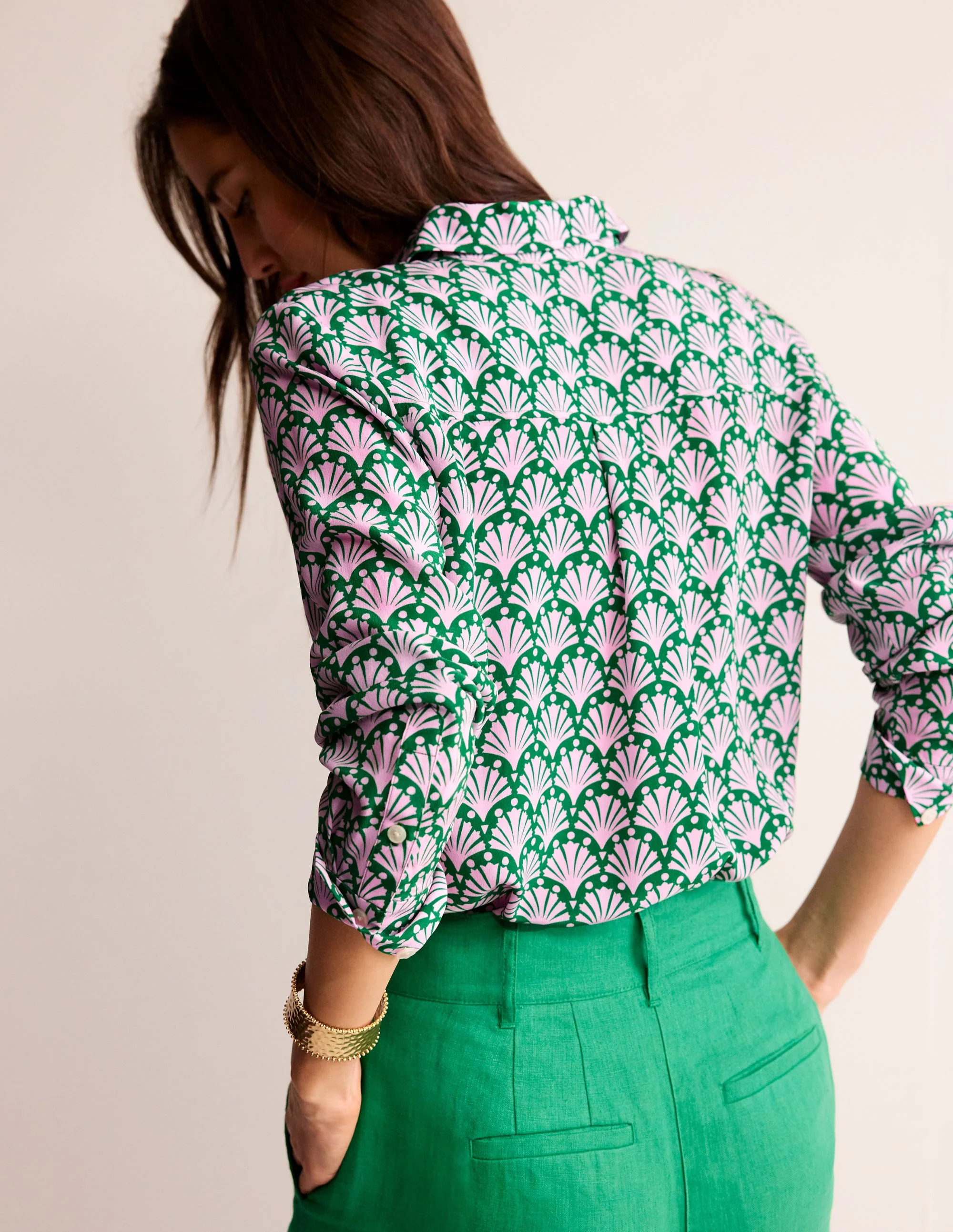 Sienna Silk Shirt-Sweet Lilac, Shells - Image 3