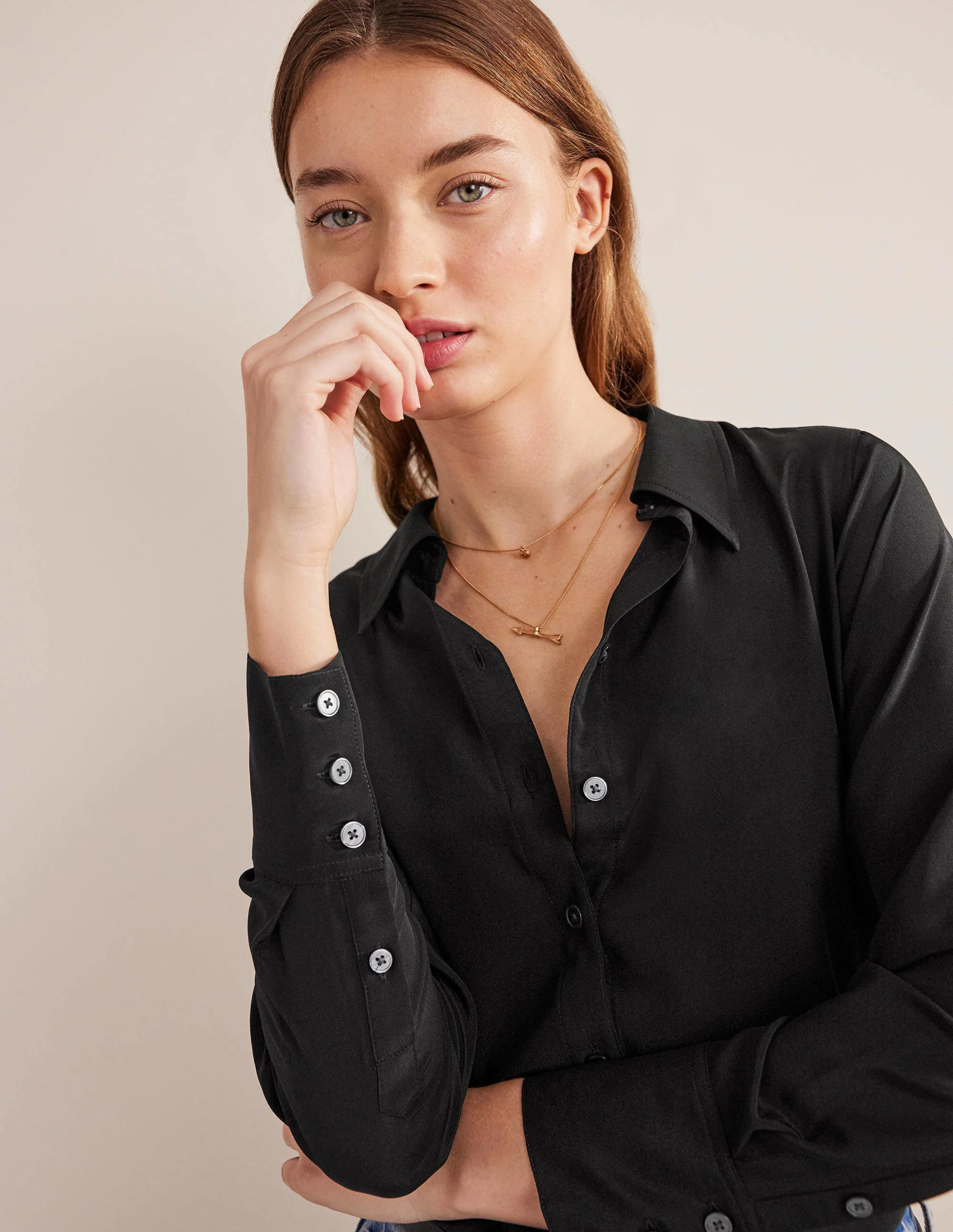 Silk Shirt-Black - Image 2