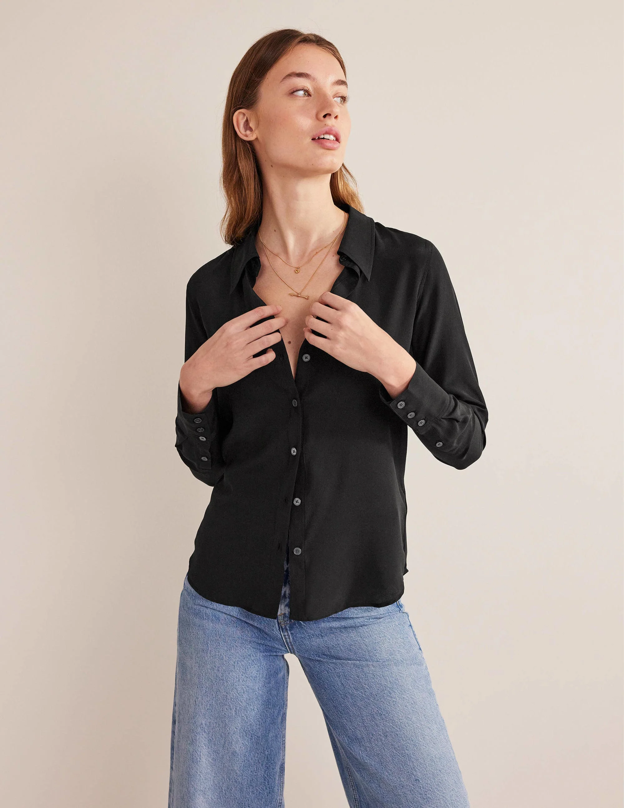 Silk Shirt-Black - Image 4