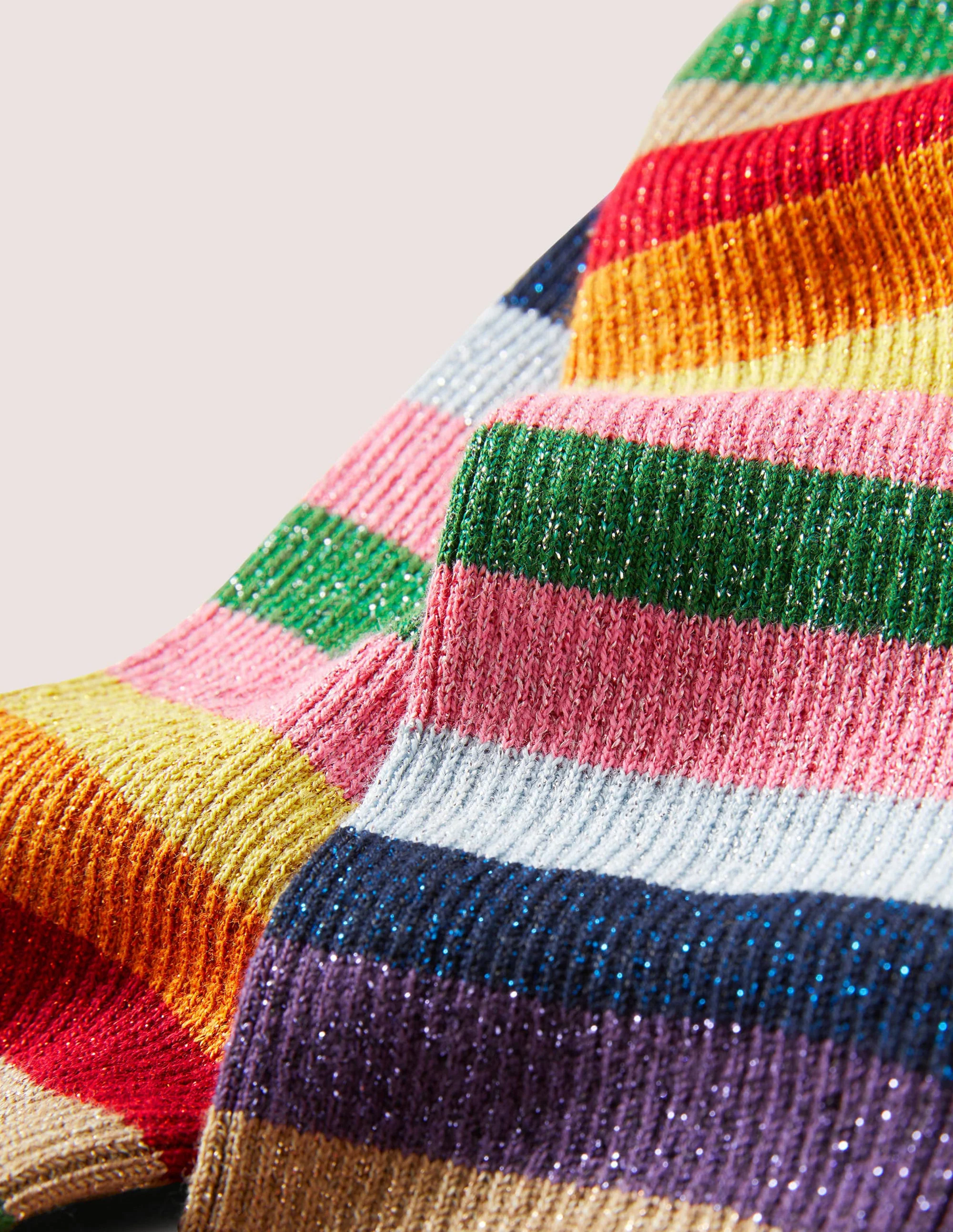 Skinny Stripe Scarf-Multi Rainbow - Image 2