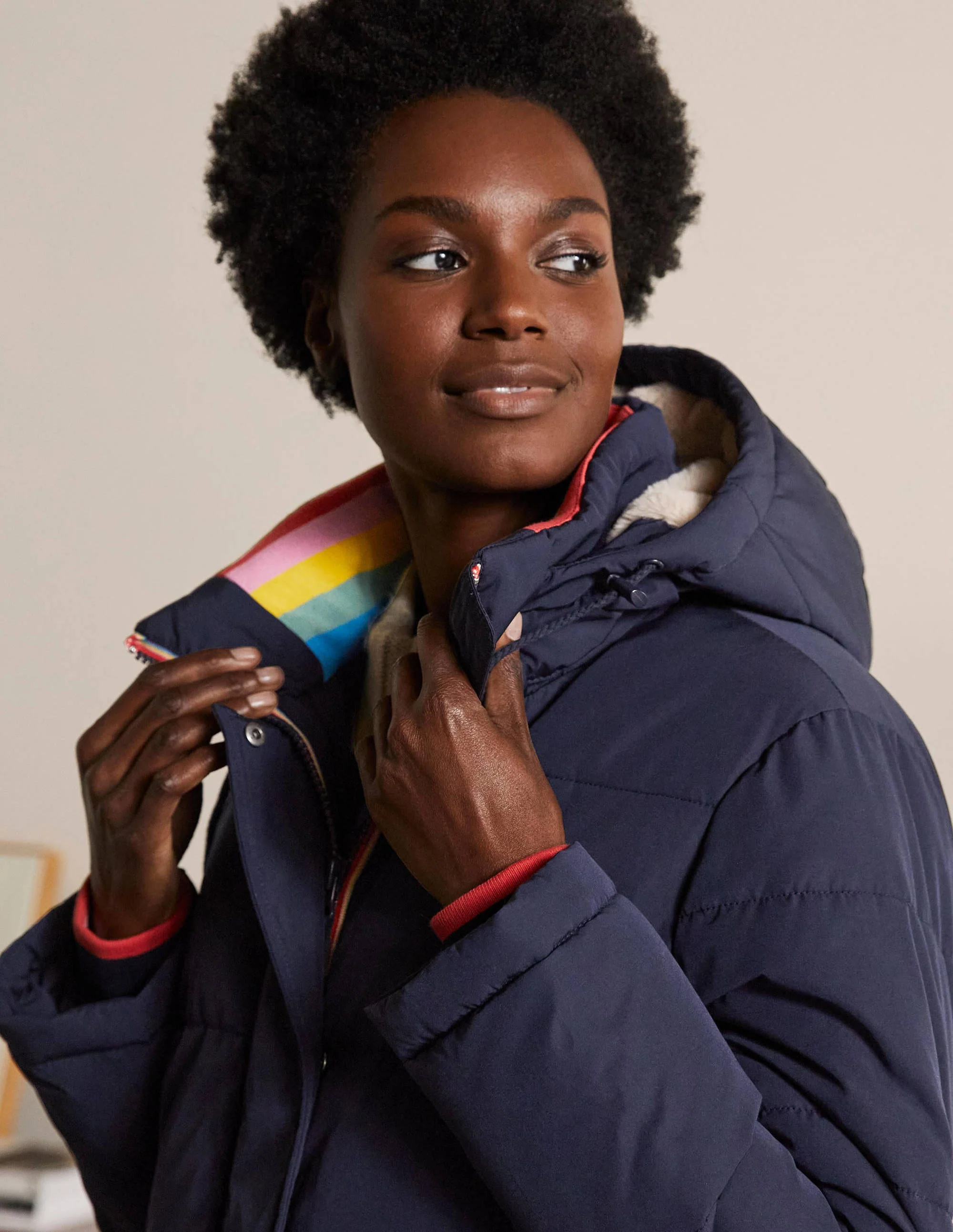 Skye Puffer Coat-Navy