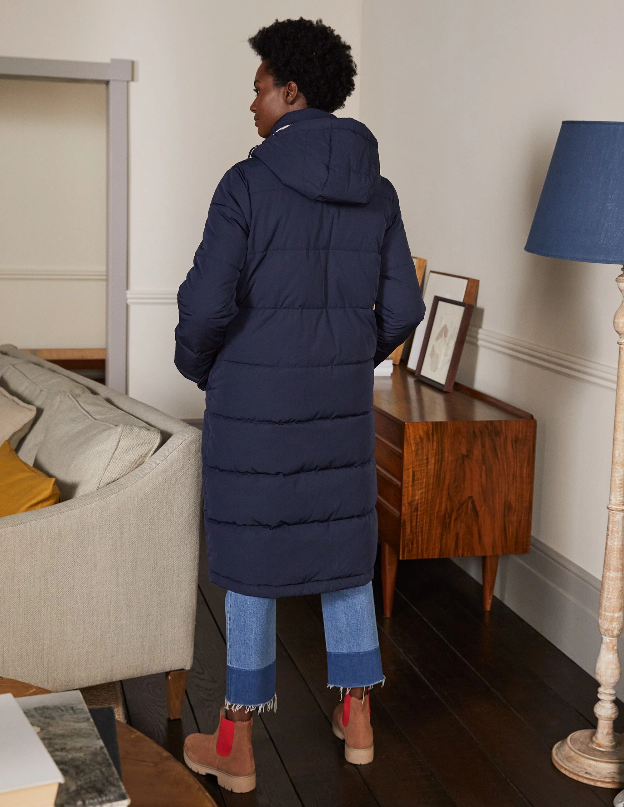 Skye Puffer Coat-Navy - Image 2